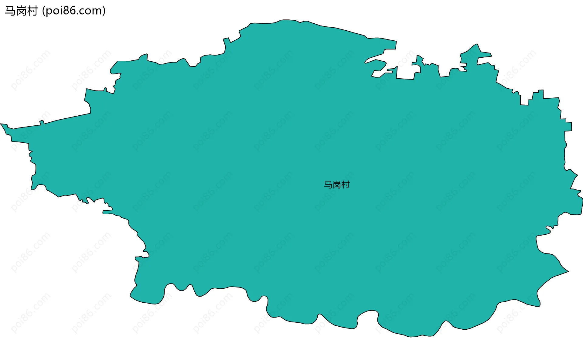 马岗村边界地图