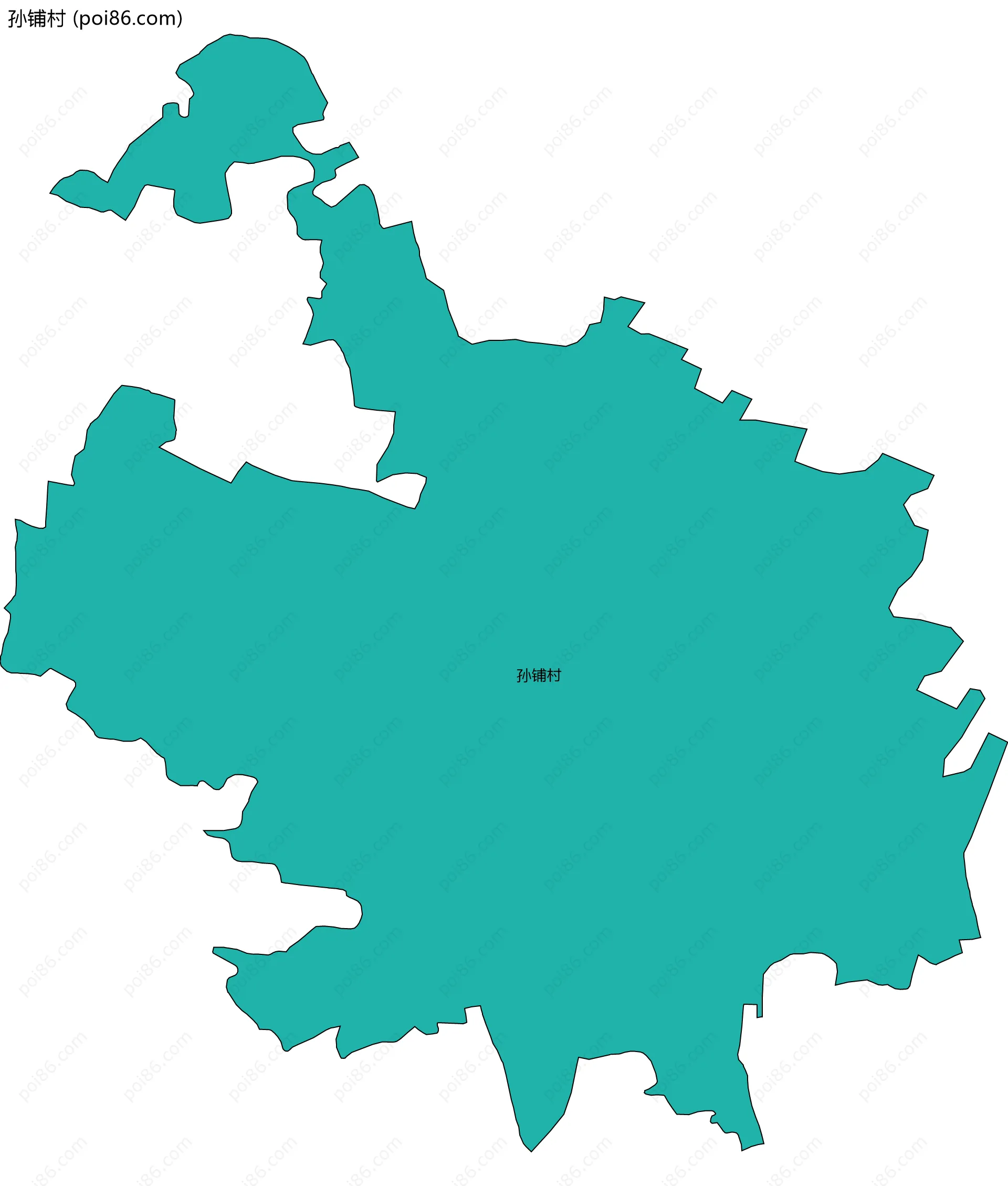 孙铺村边界地图