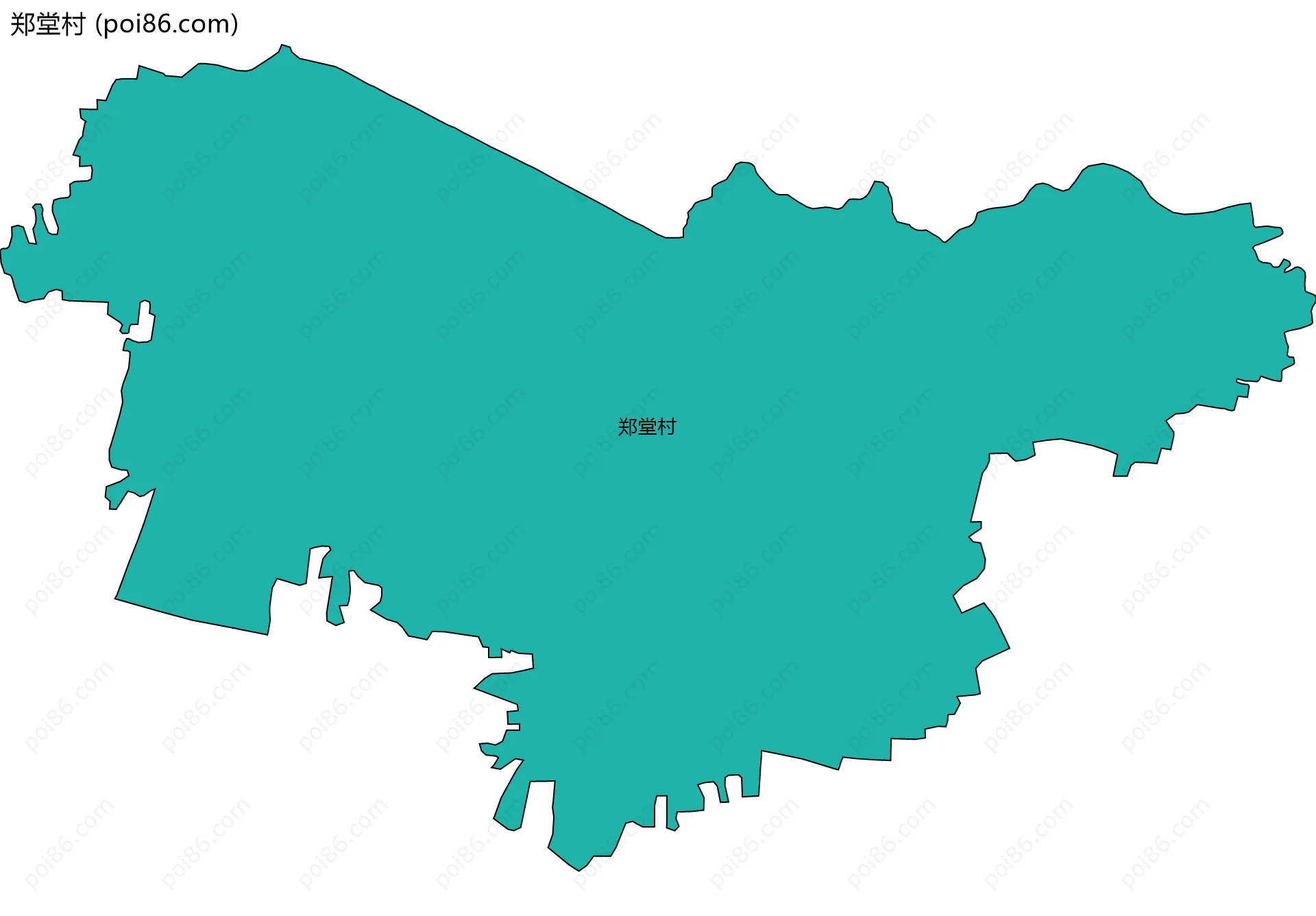 郑堂村边界地图