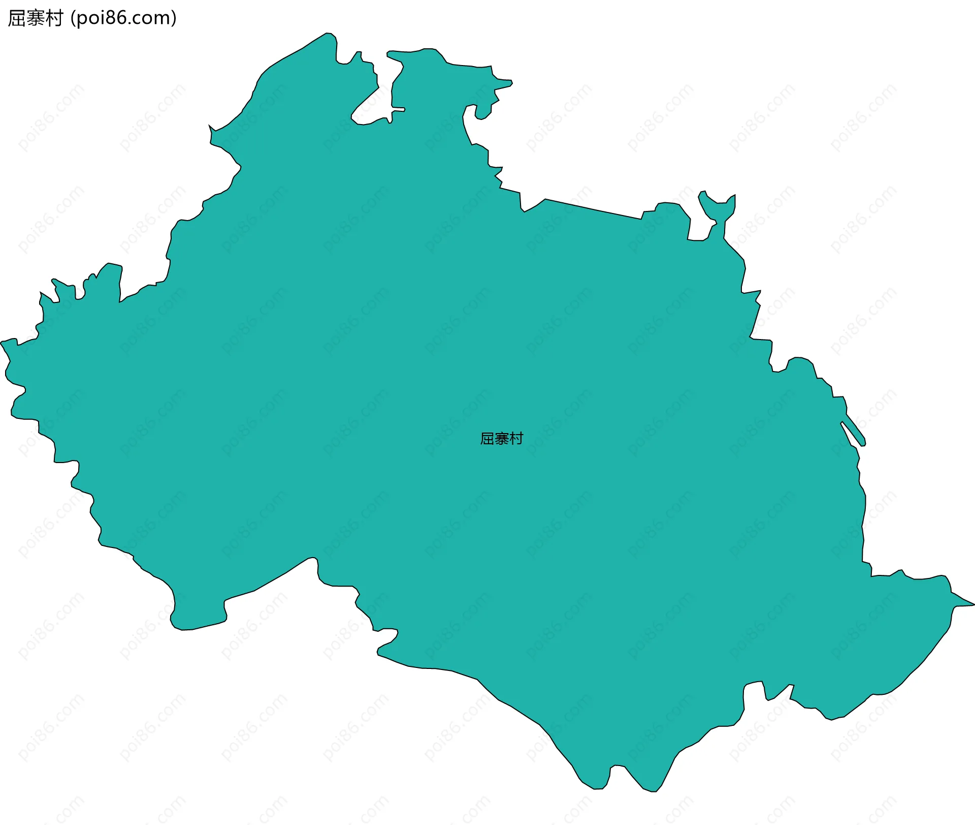 屈寨村边界地图