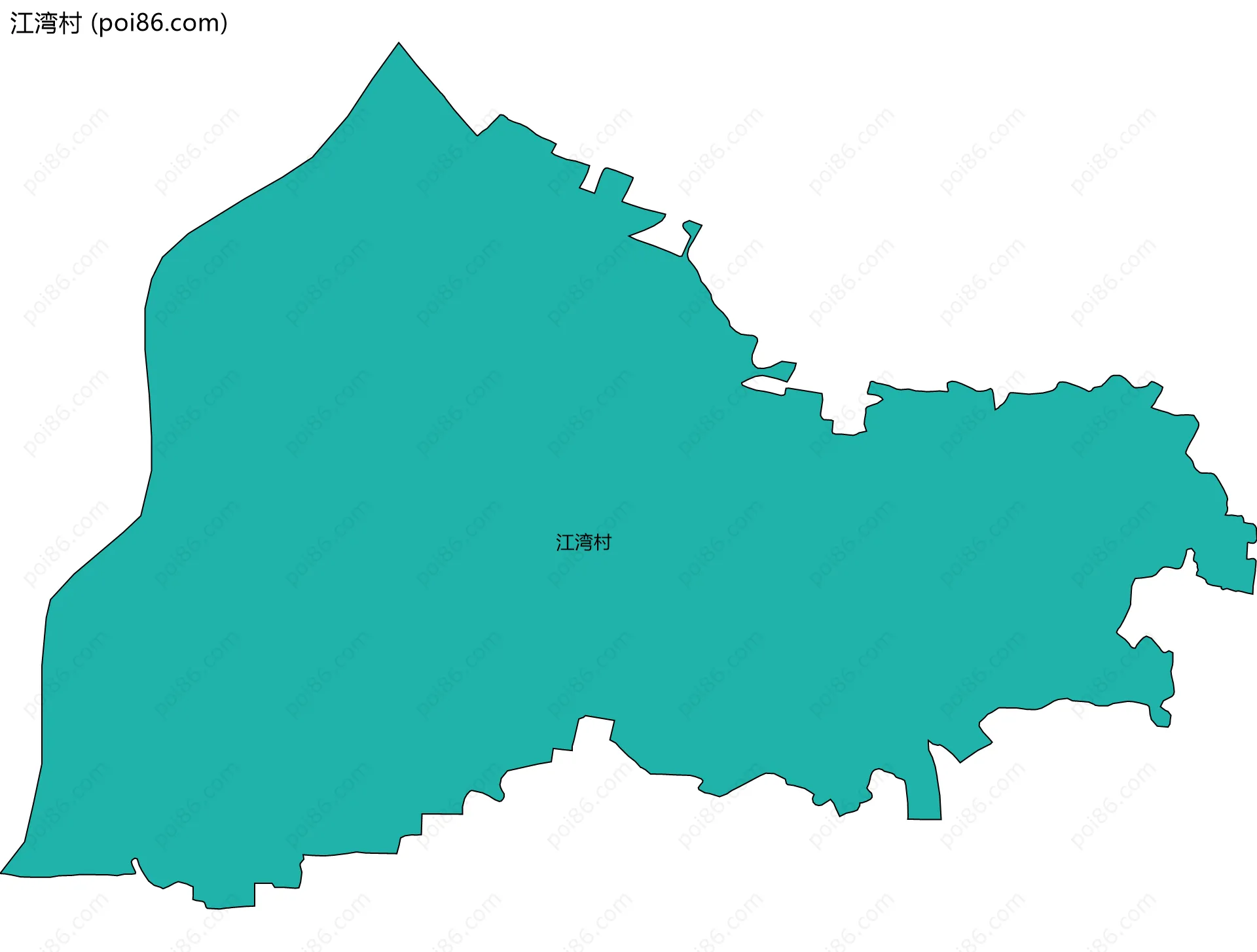江湾村边界地图