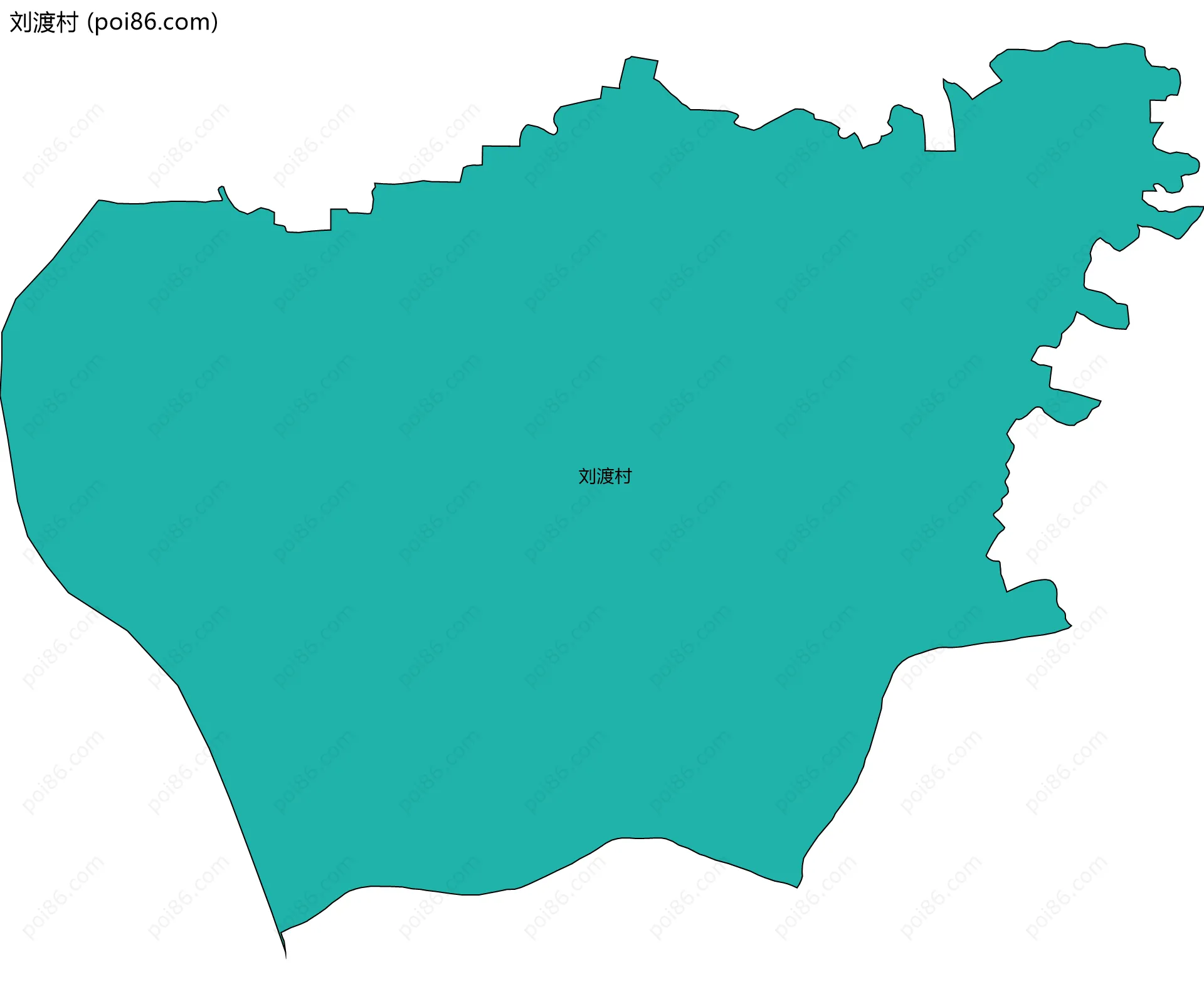 刘渡村边界地图