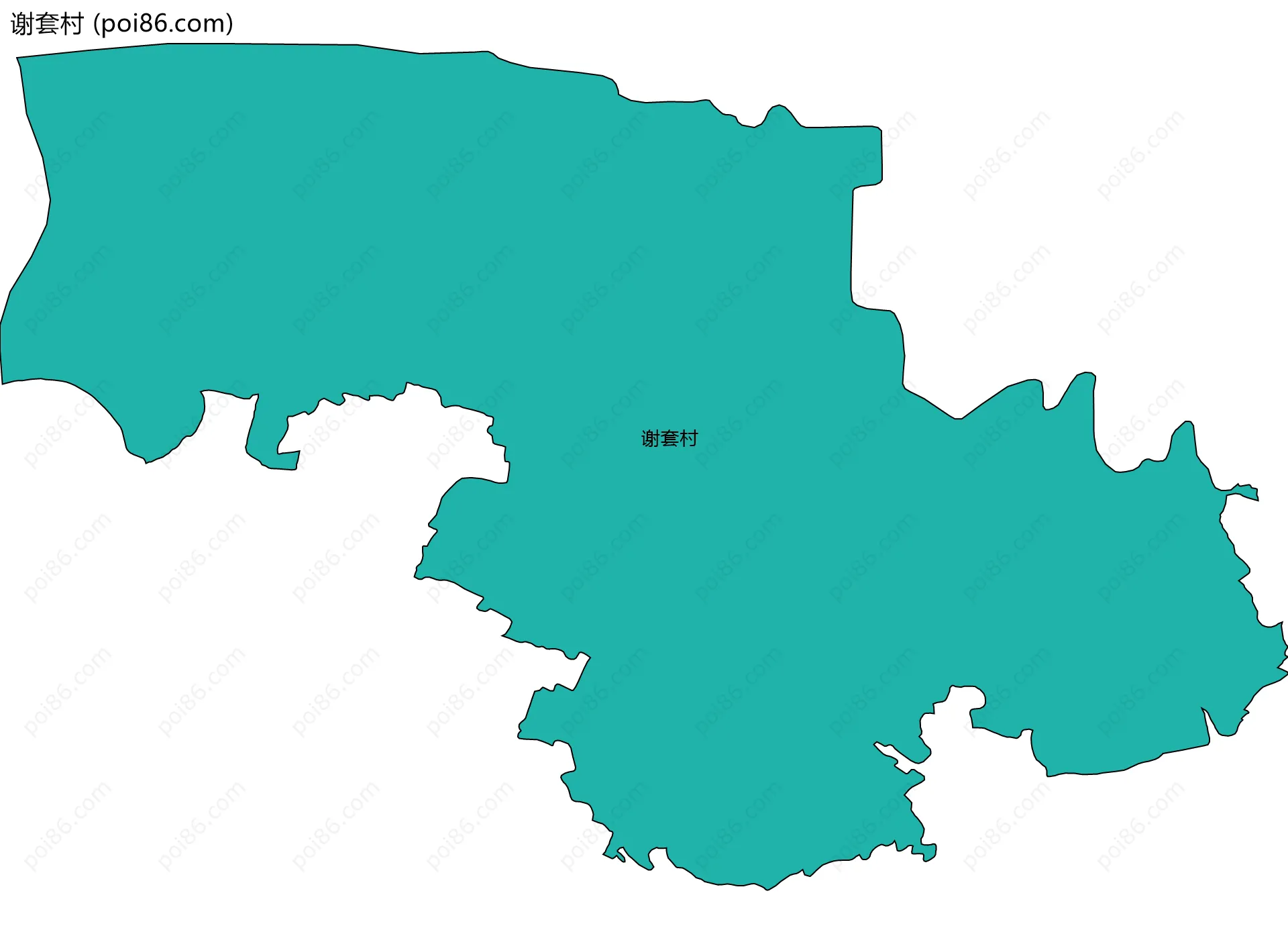 谢套村边界地图