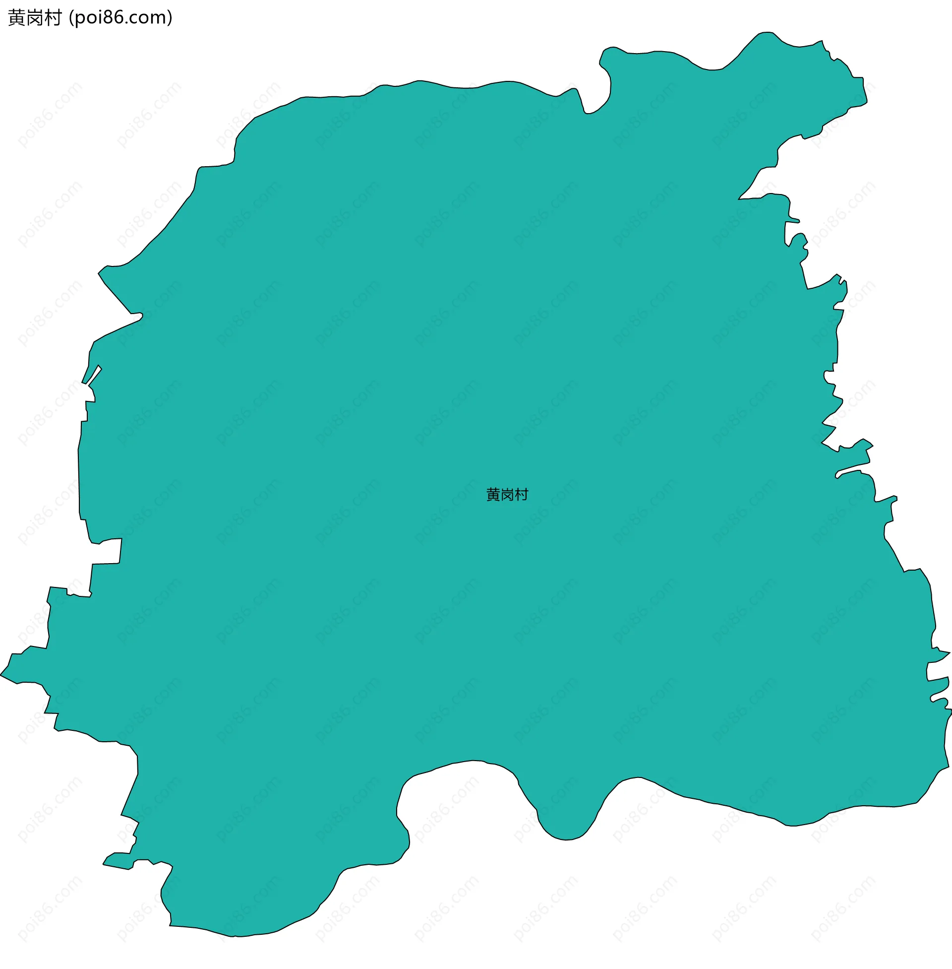 黄岗村边界地图