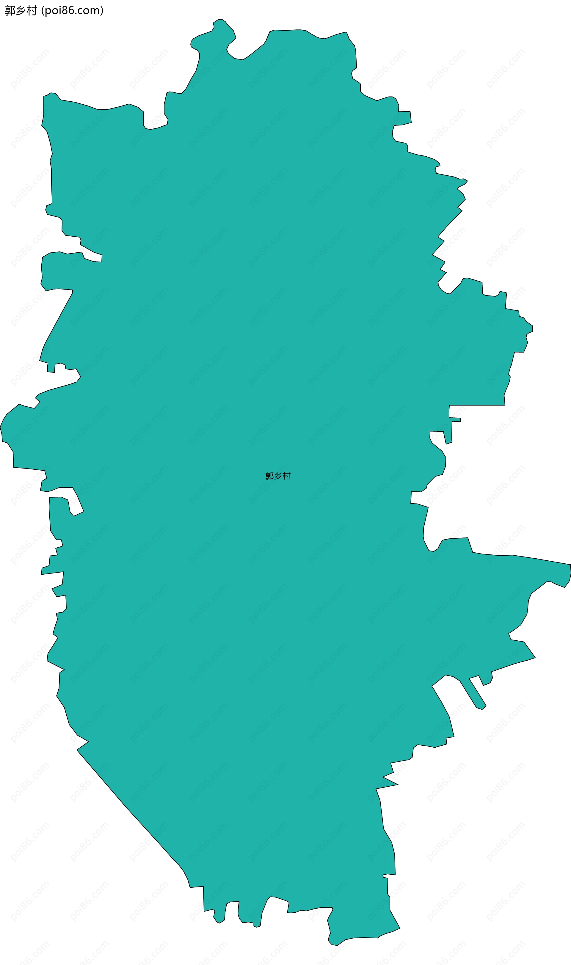 郭乡村边界地图