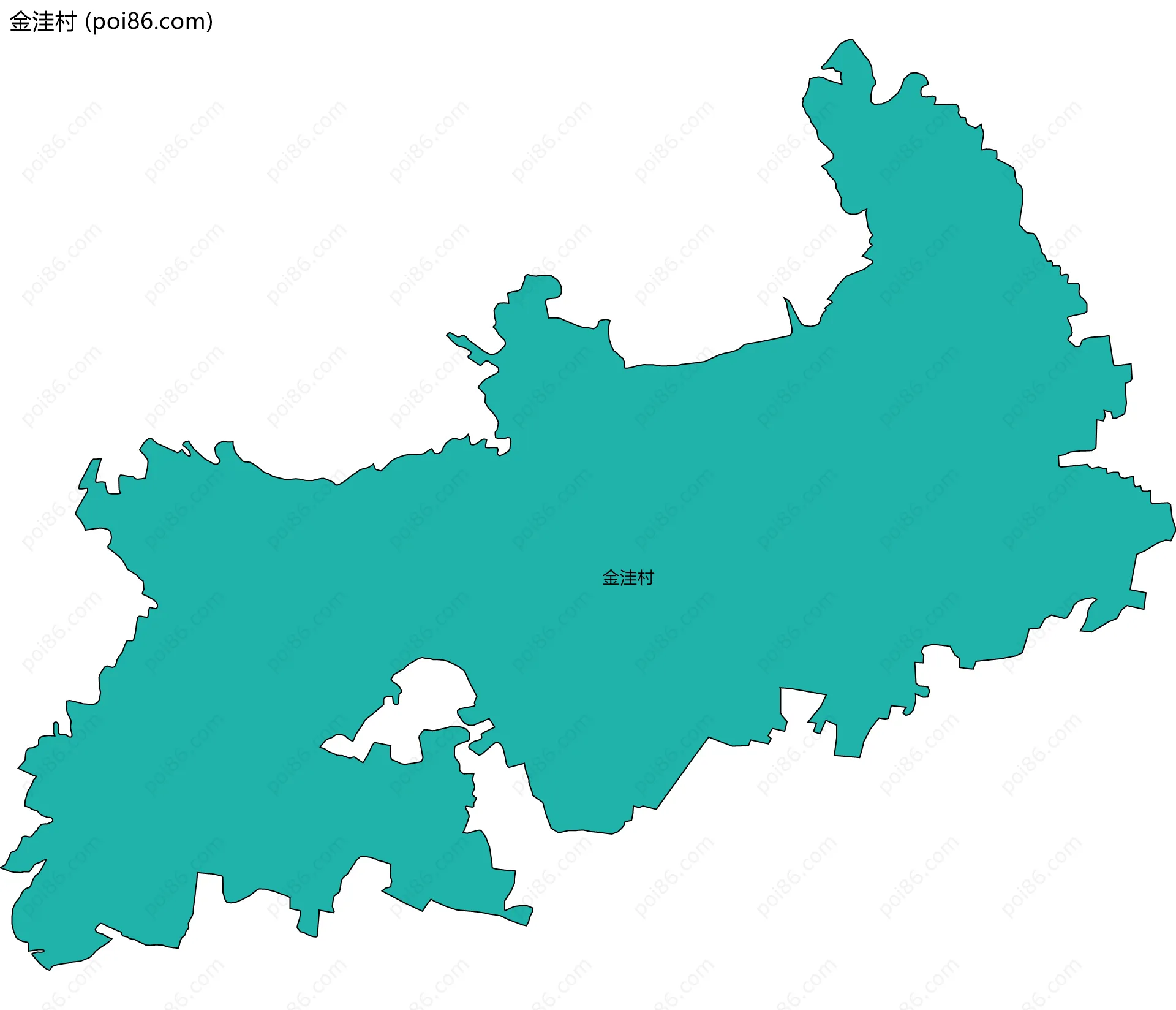 金洼村边界地图