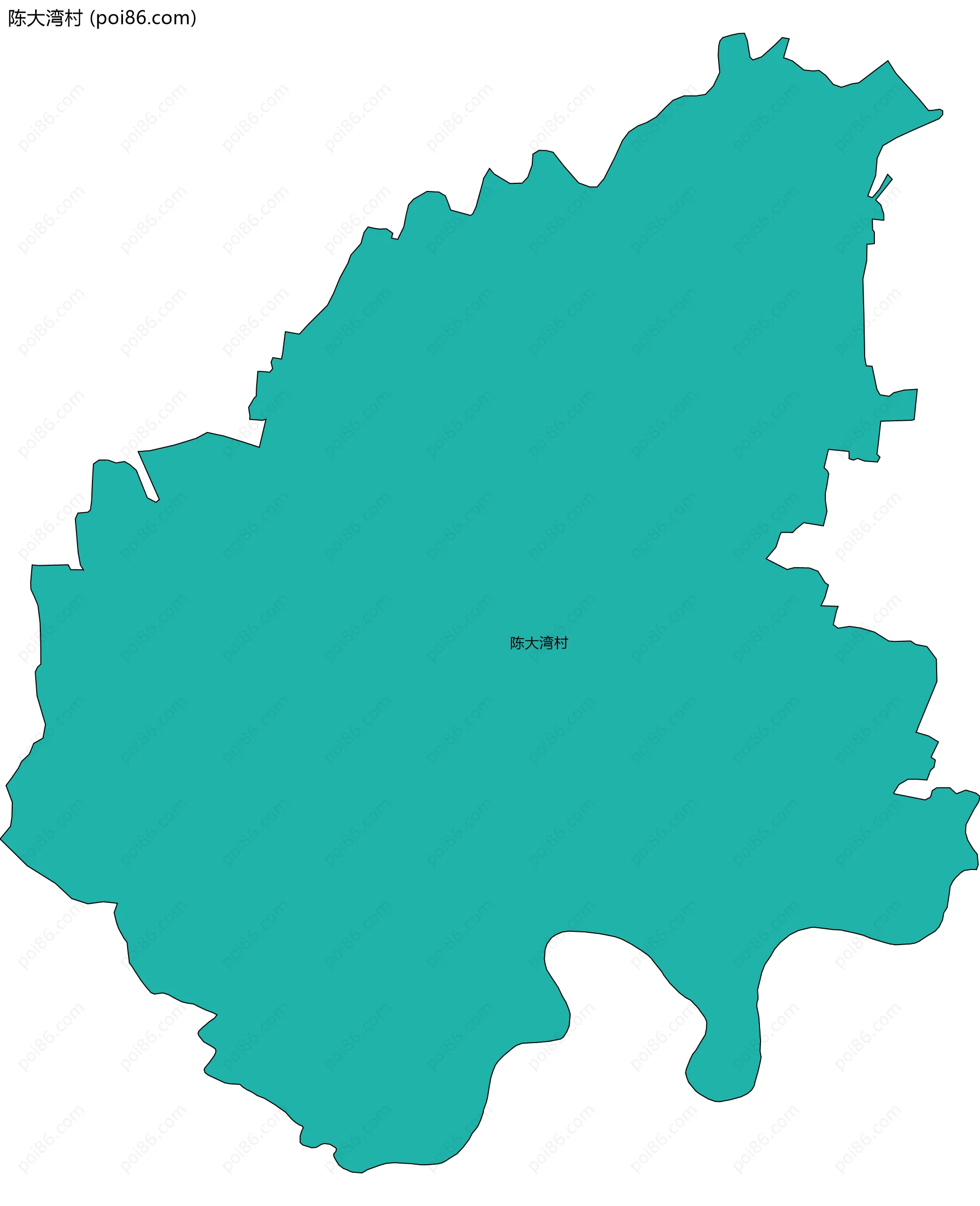 陈大湾村边界地图