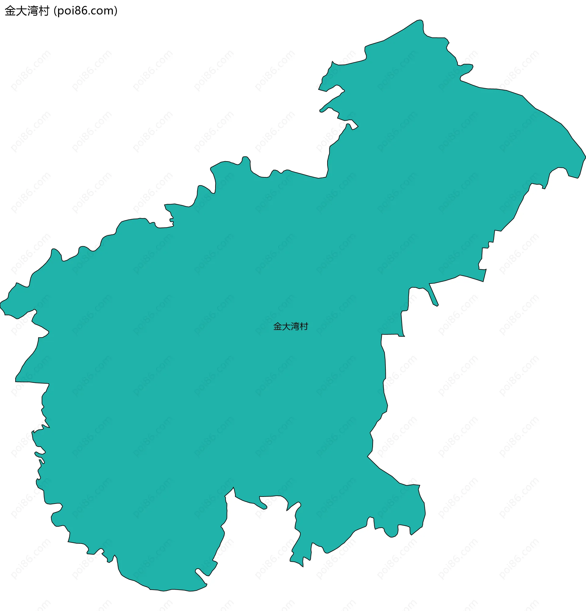 金大湾村边界地图
