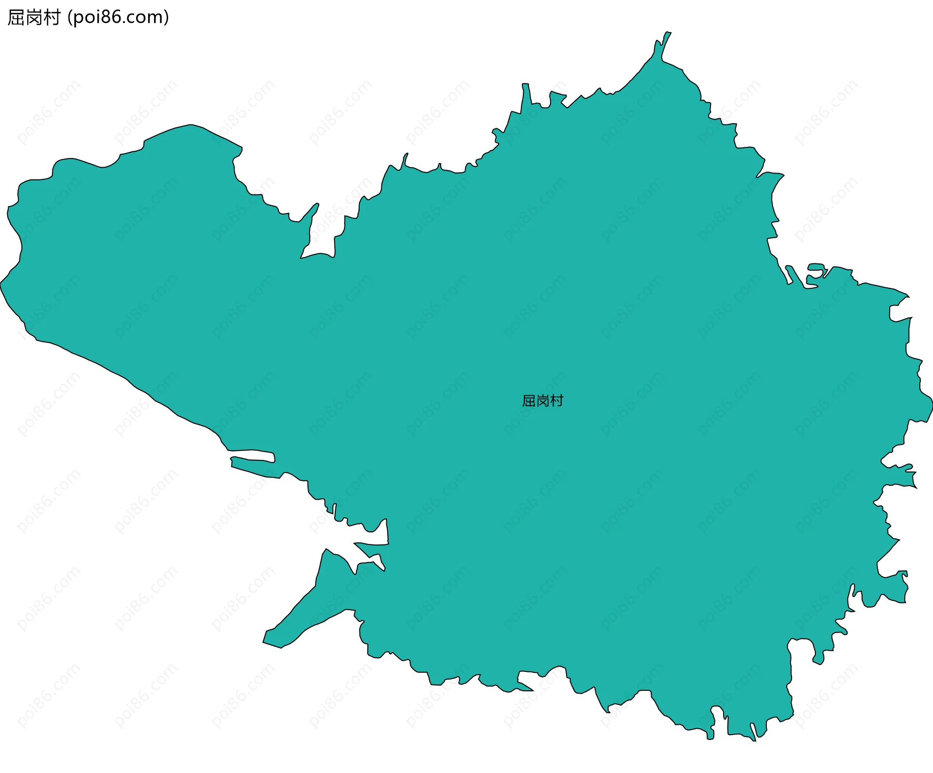 屈岗村边界地图