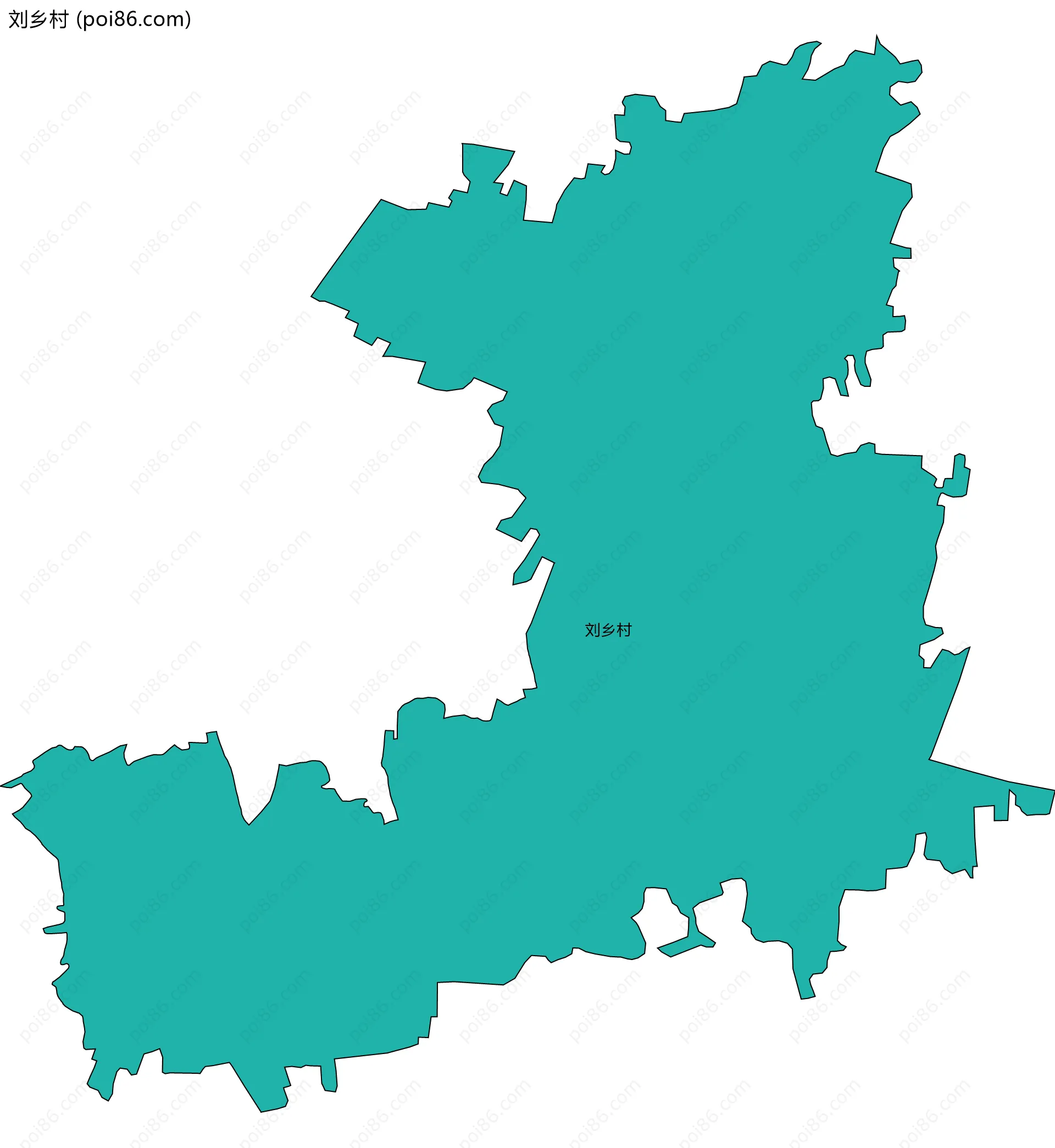 刘乡村边界地图