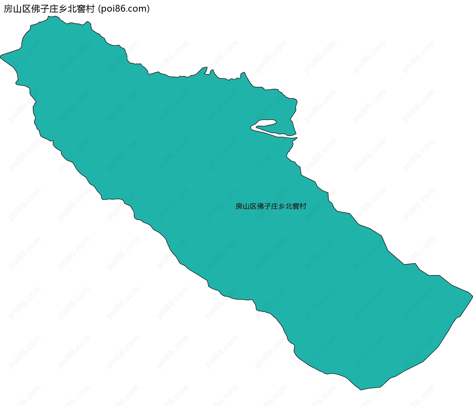 房山区佛子庄乡北窖村边界地图