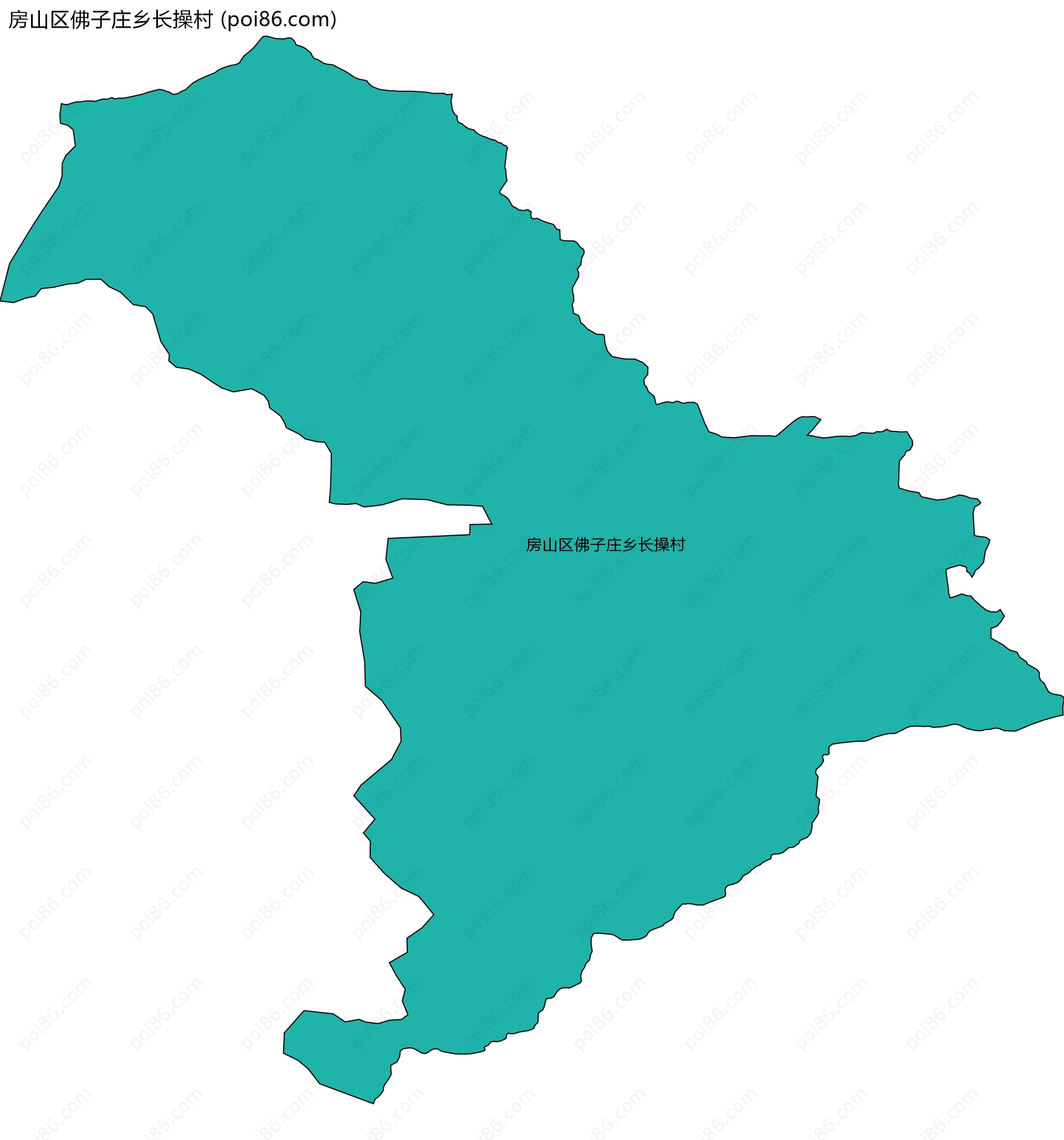 房山区佛子庄乡长操村边界地图