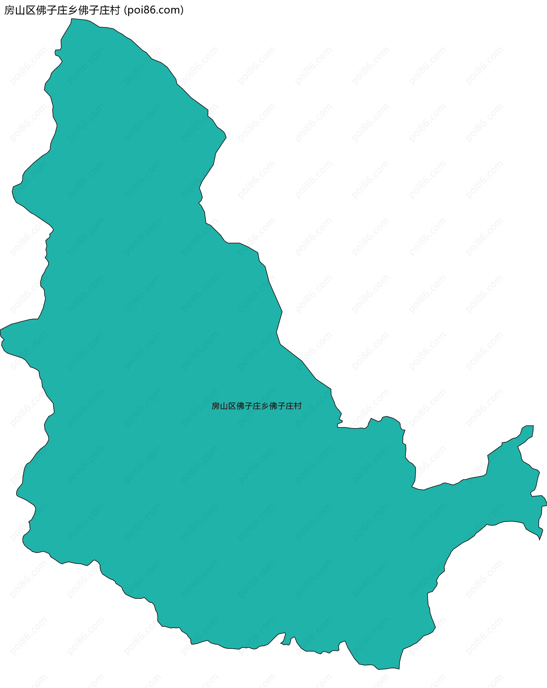 房山区佛子庄乡佛子庄村边界地图