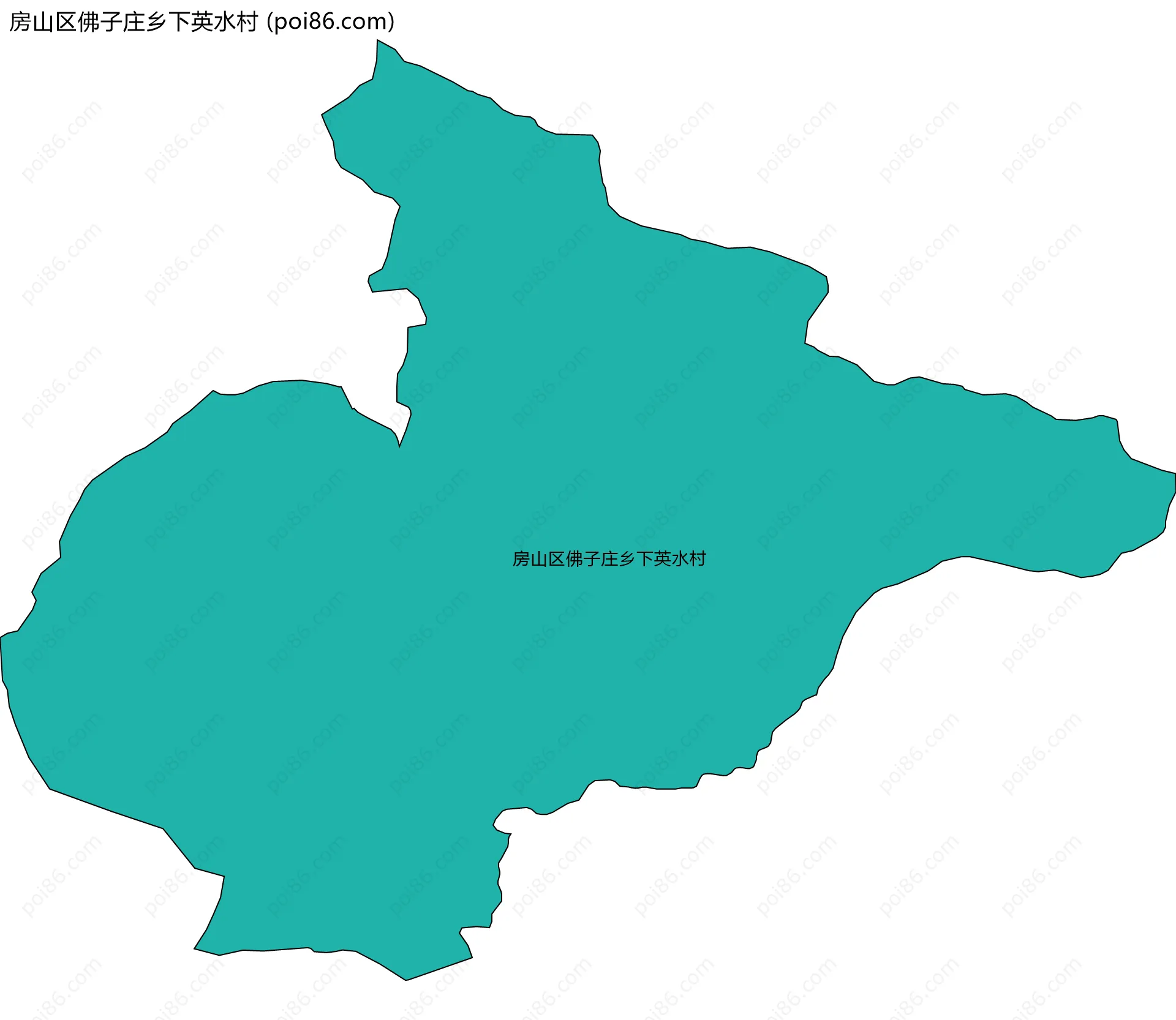 房山区佛子庄乡下英水村边界地图