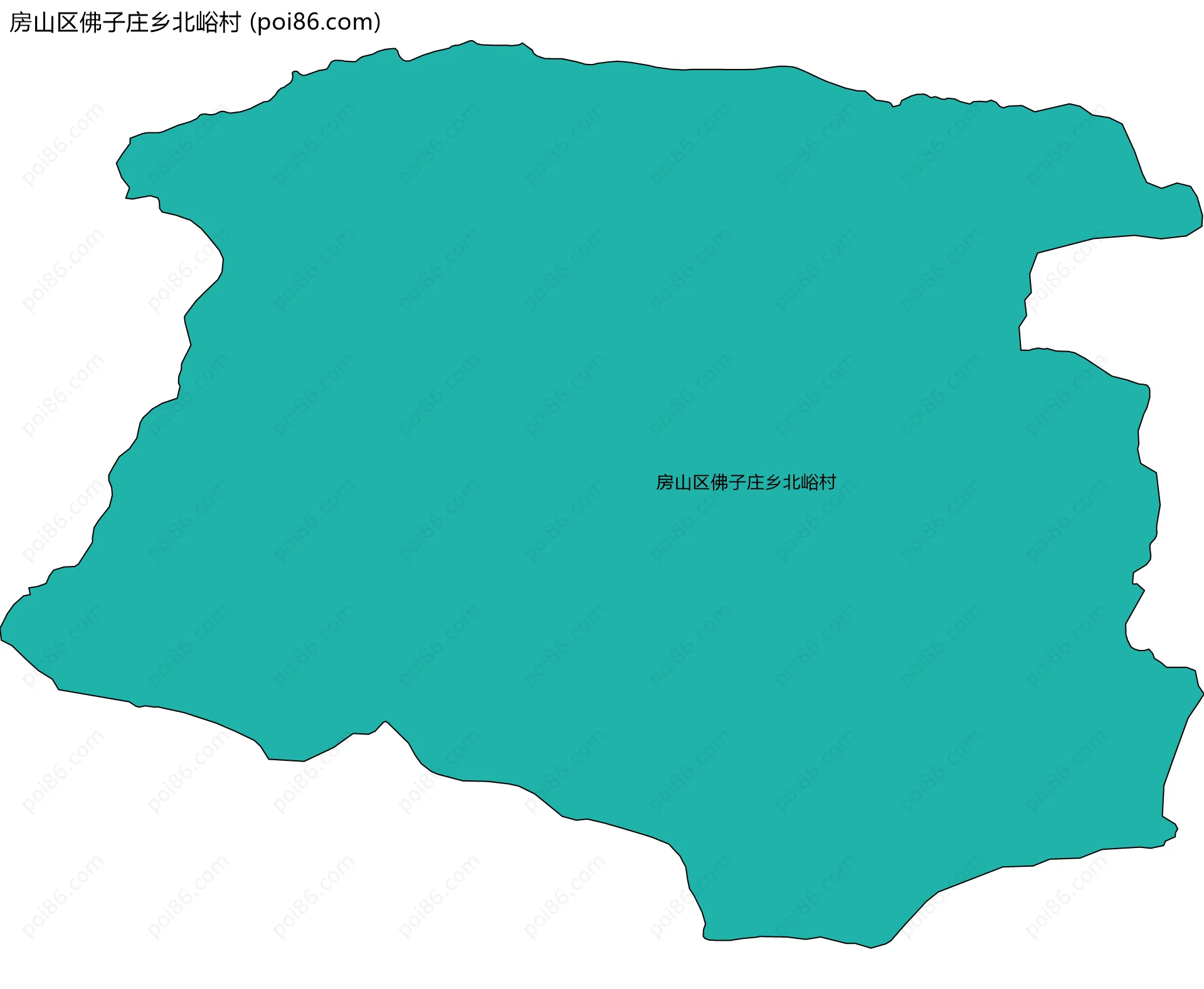 房山区佛子庄乡北峪村边界地图