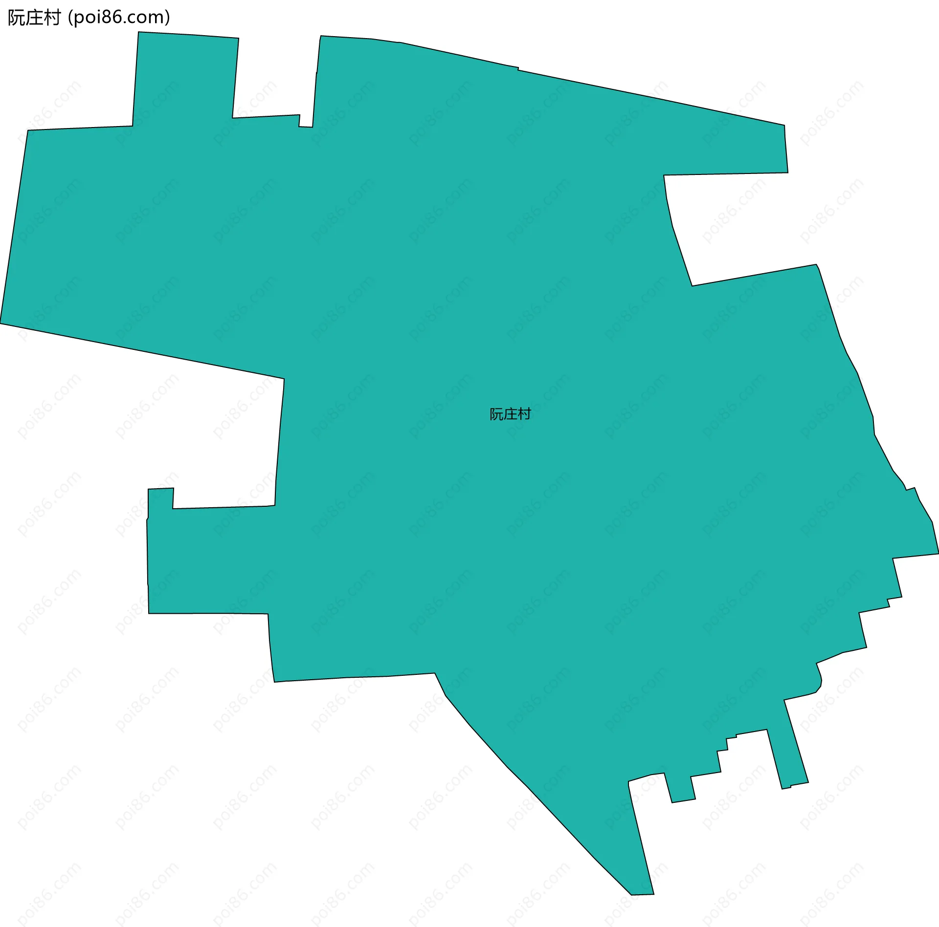 阮庄村边界地图