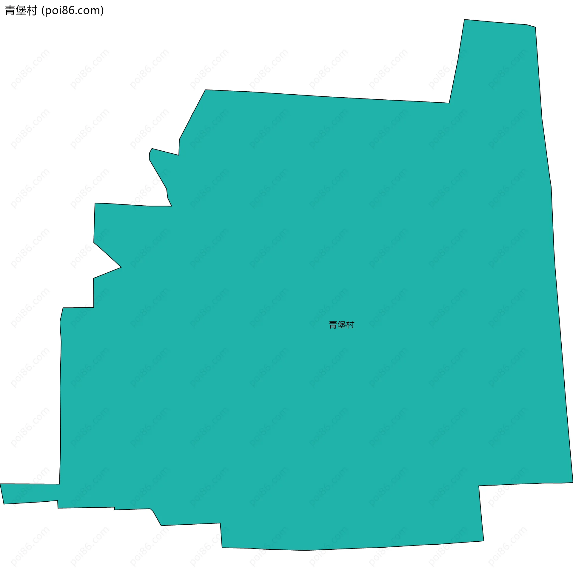 青堡村边界地图