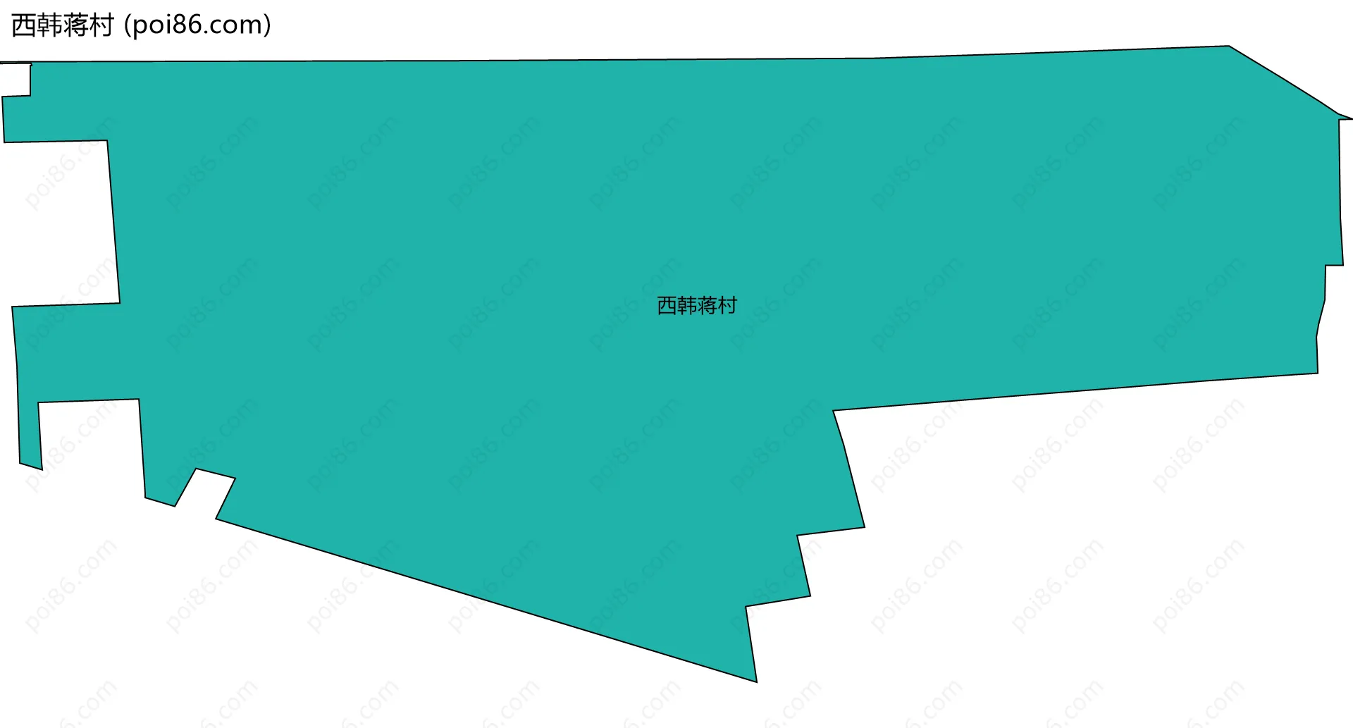西韩蒋村边界地图