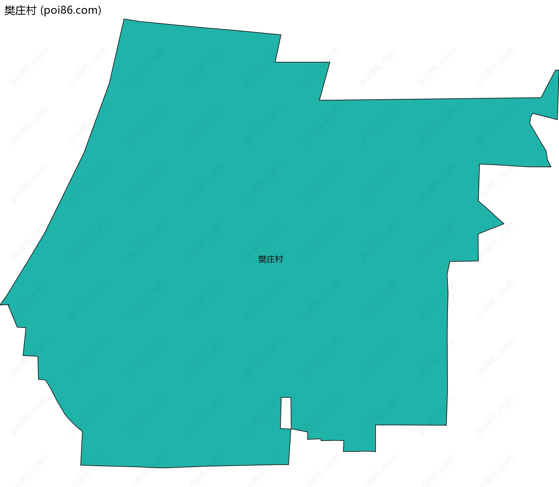 樊庄村边界地图