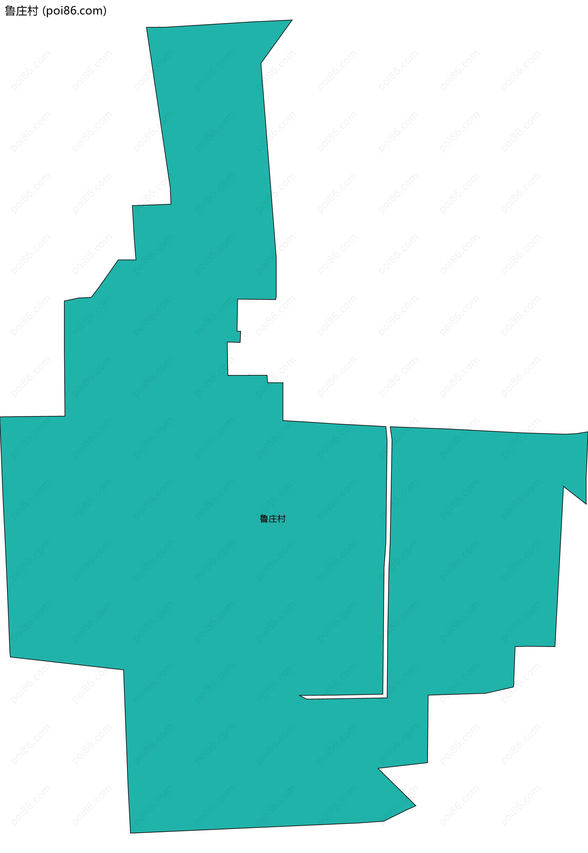 鲁庄村边界地图