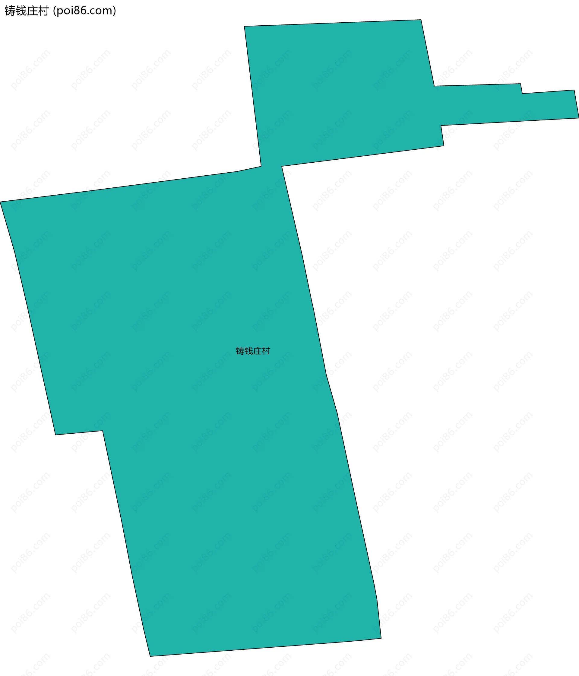 铸钱庄村边界地图