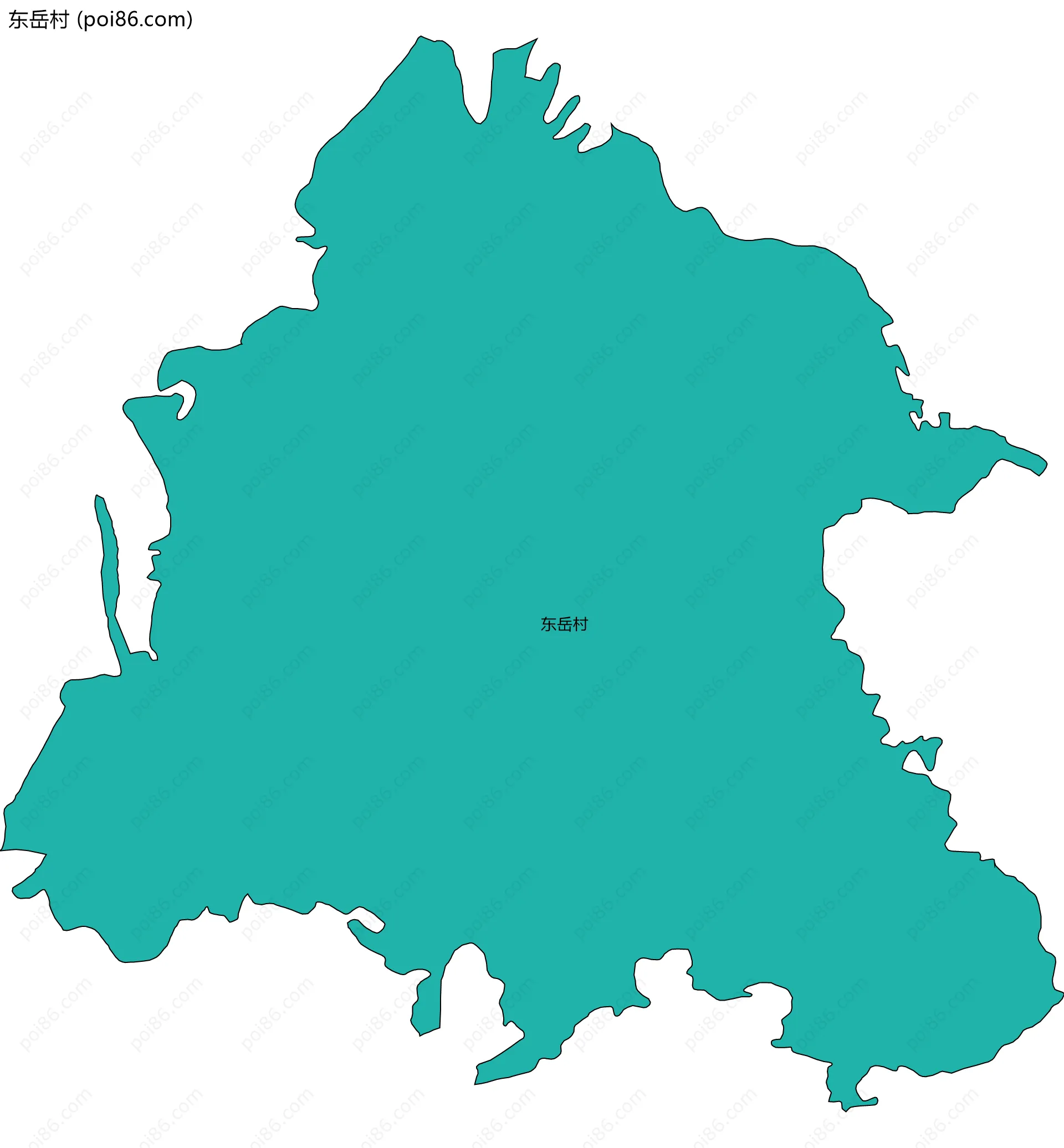 东岳村边界地图
