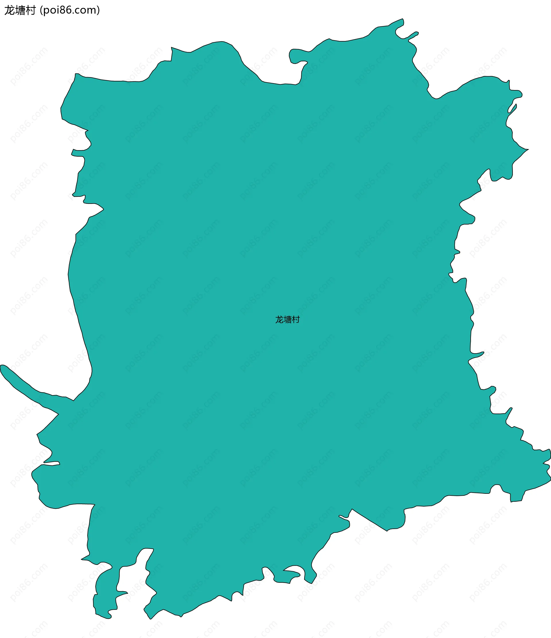 龙塘村边界地图