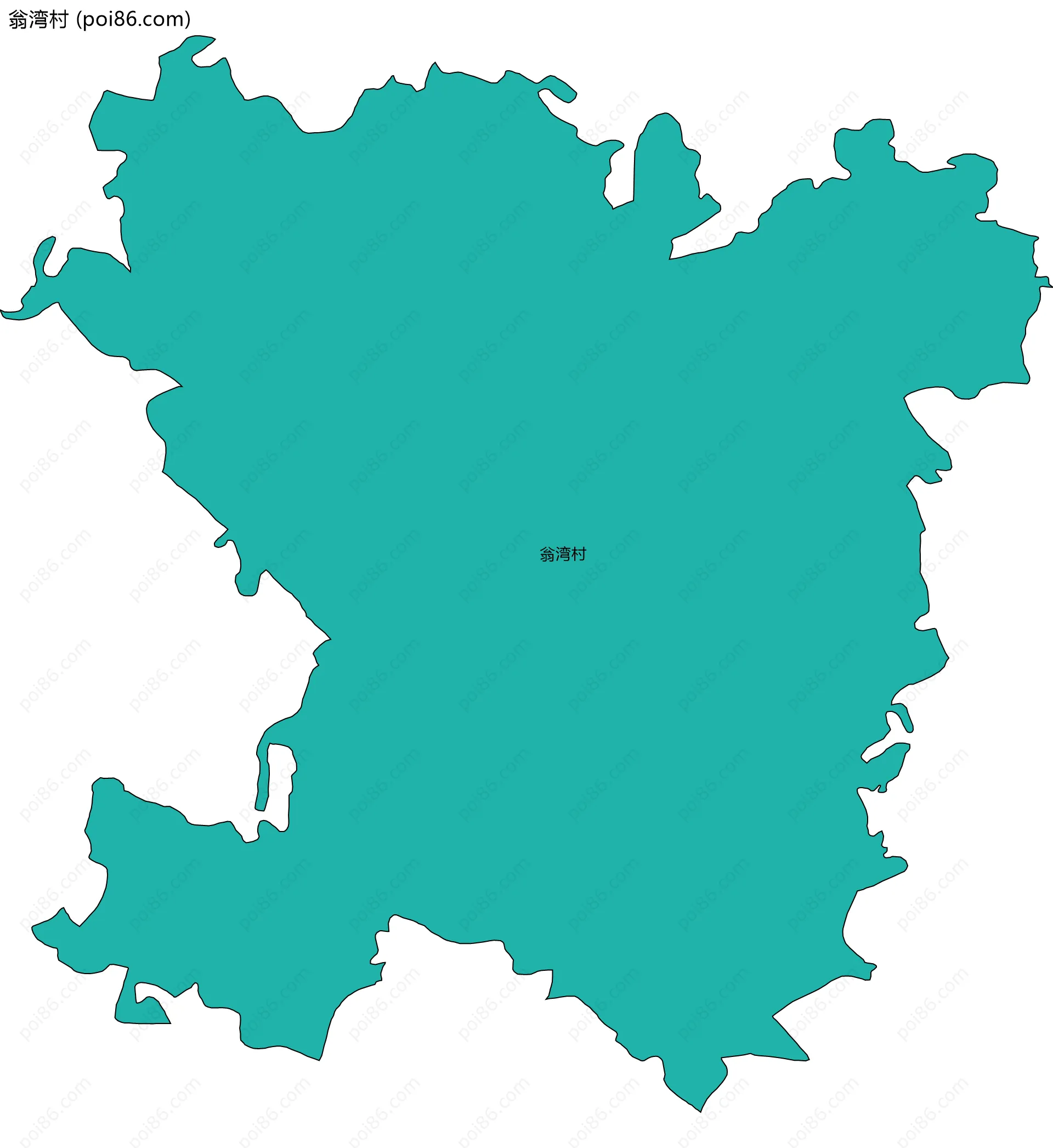 翁湾村边界地图