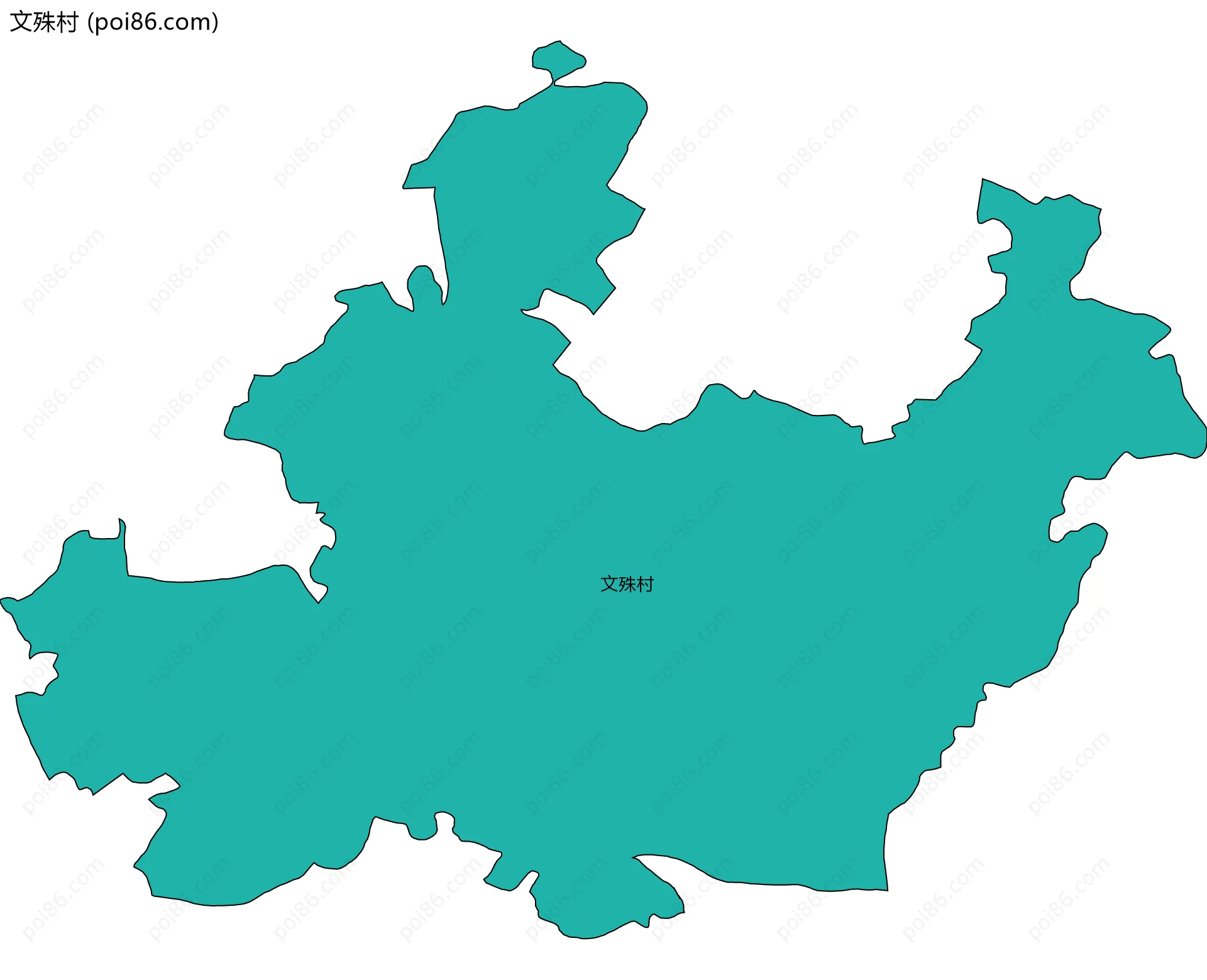 文殊村边界地图