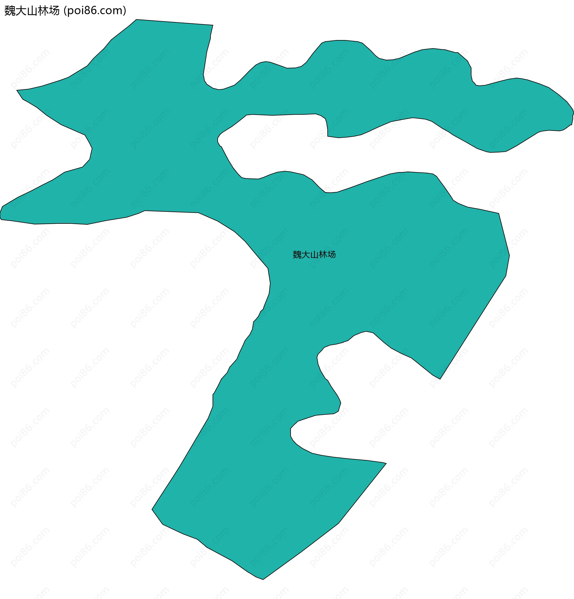 魏大山林场边界地图