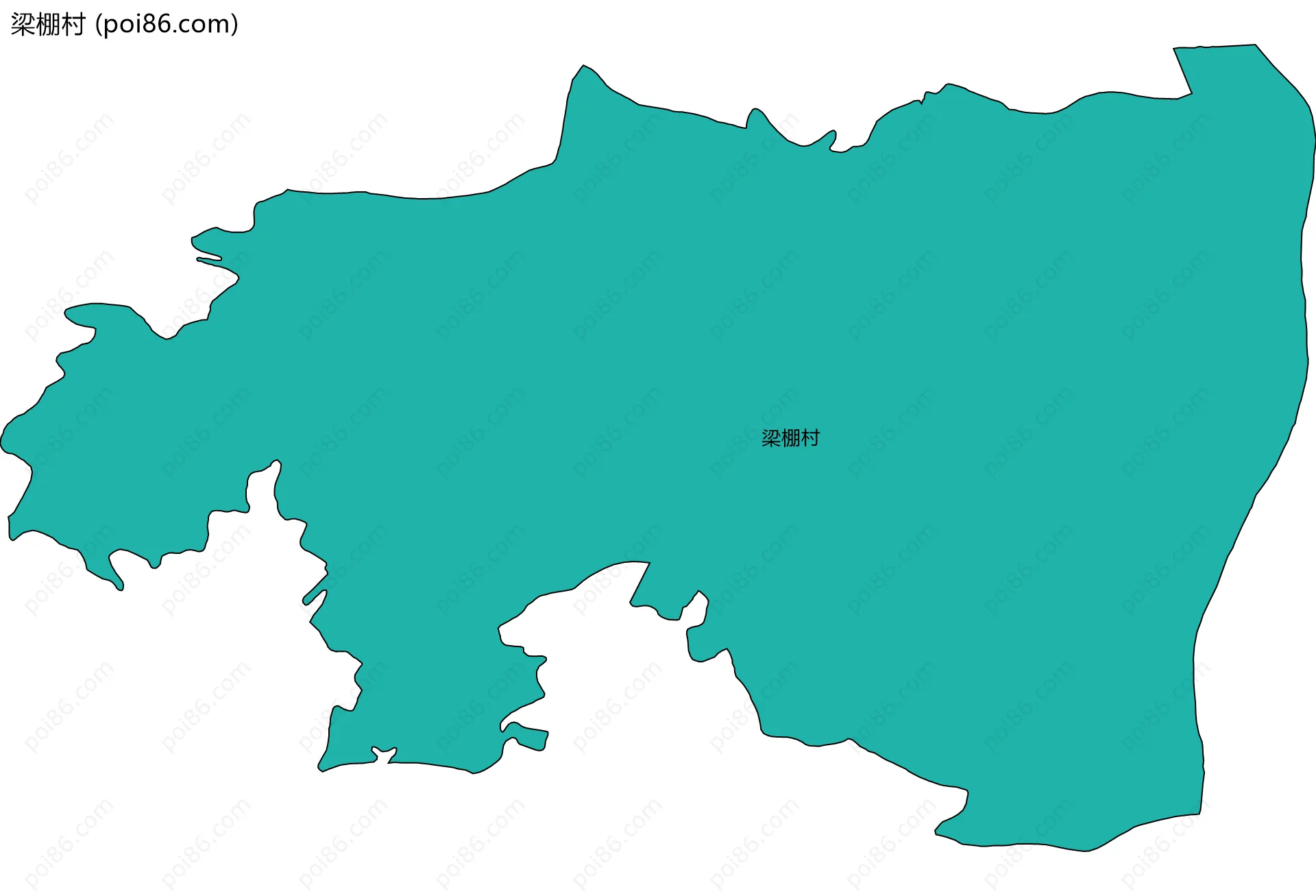 梁棚村边界地图