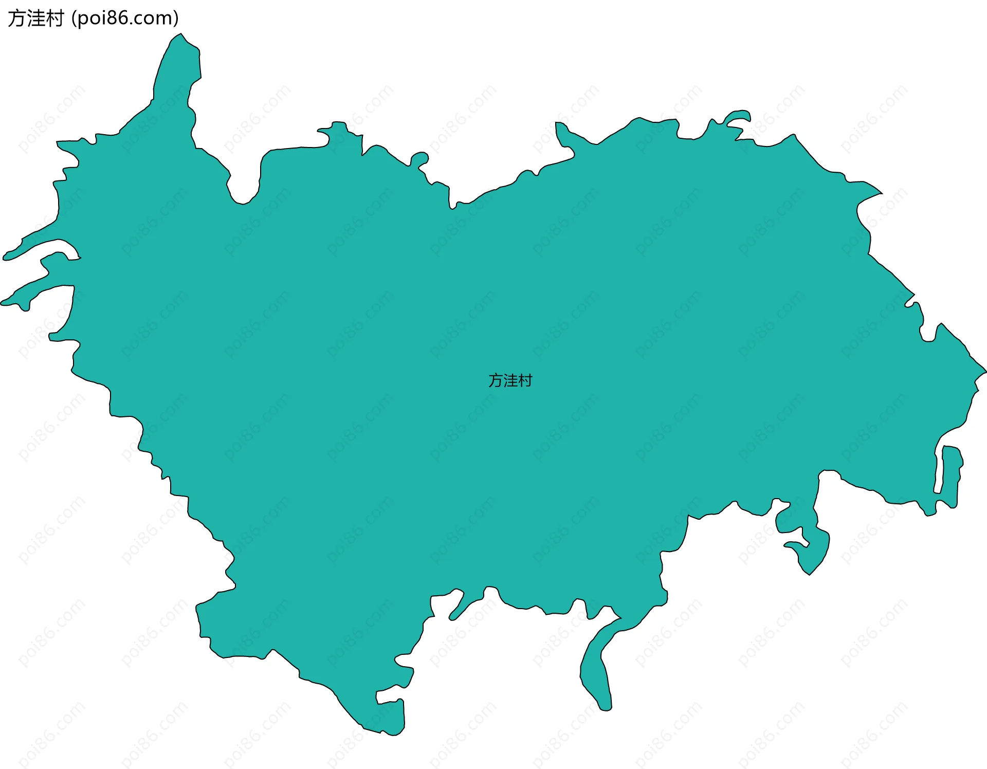 方洼村边界地图