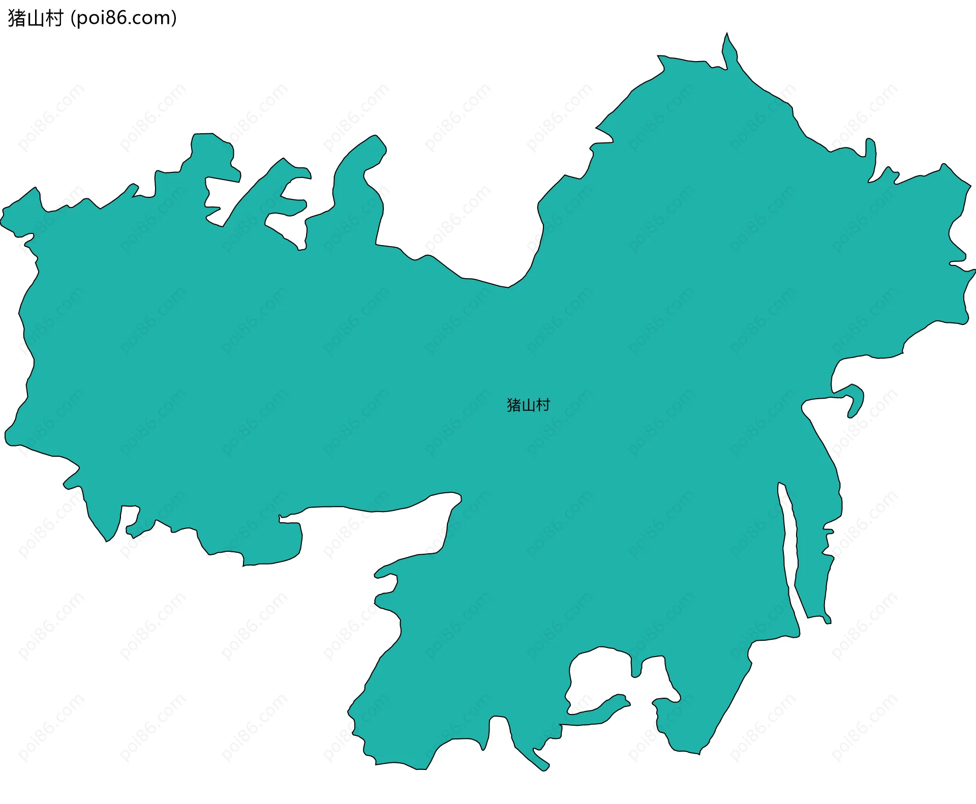 猪山村边界地图