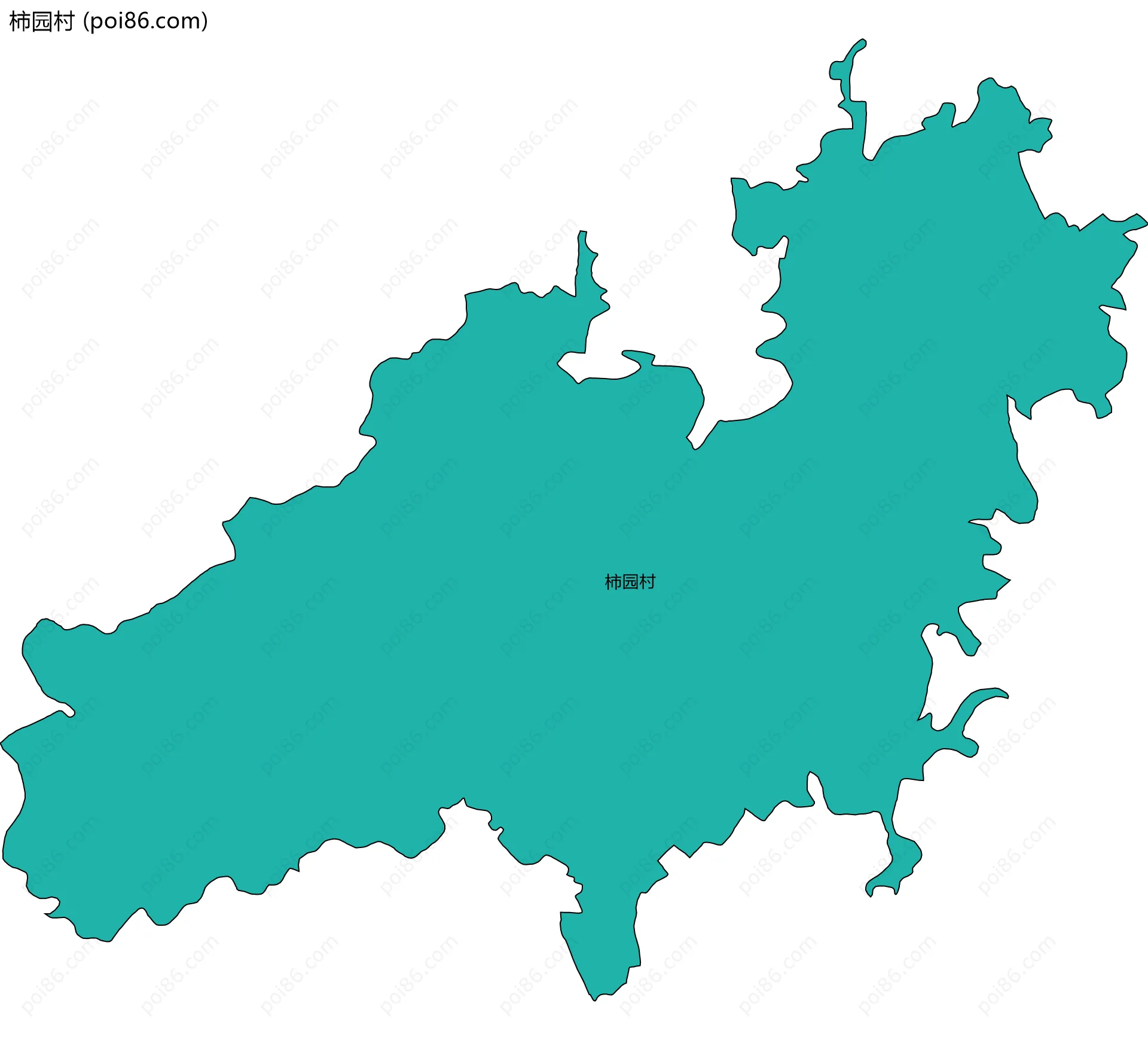 柿园村边界地图