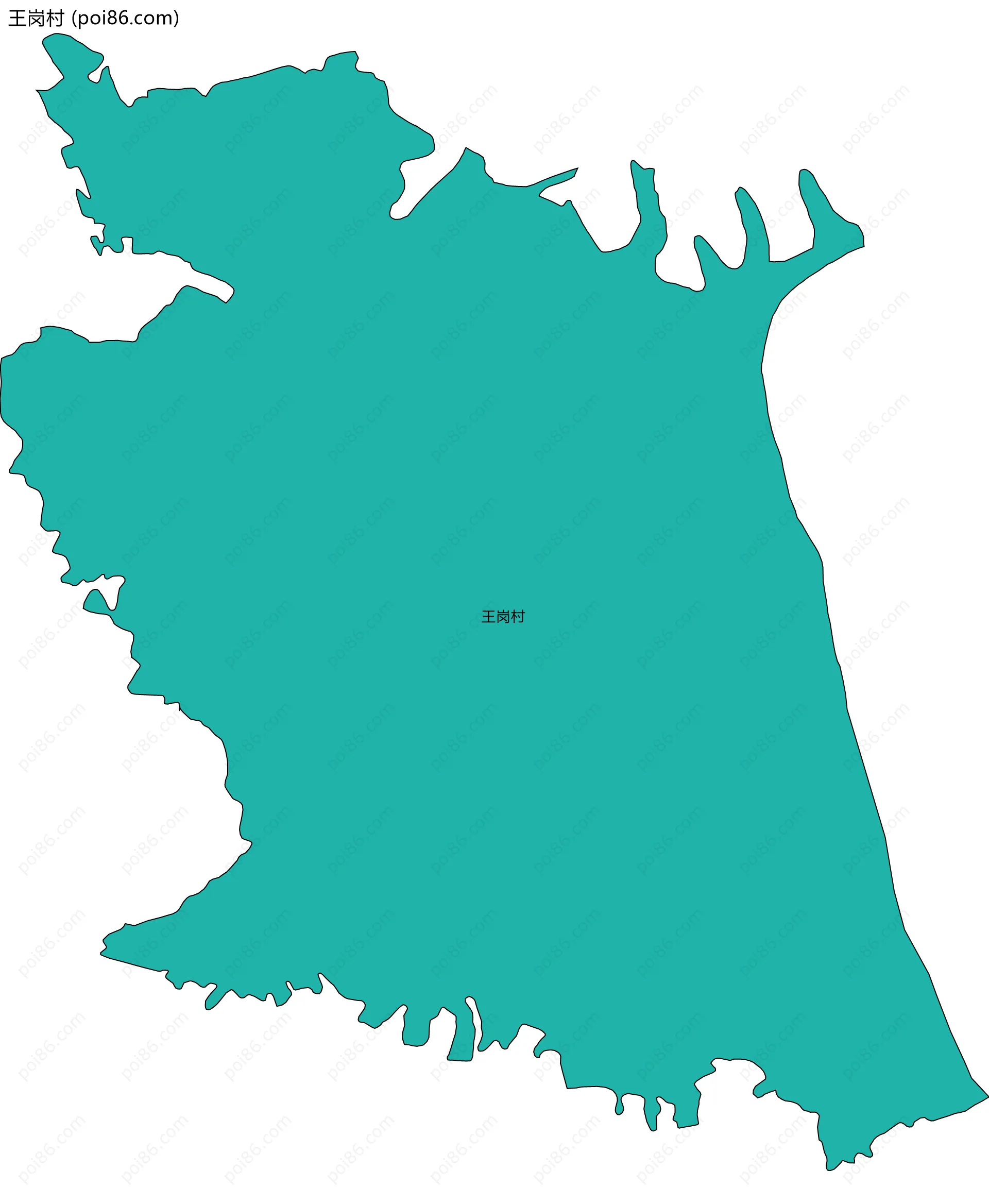 王岗村边界地图