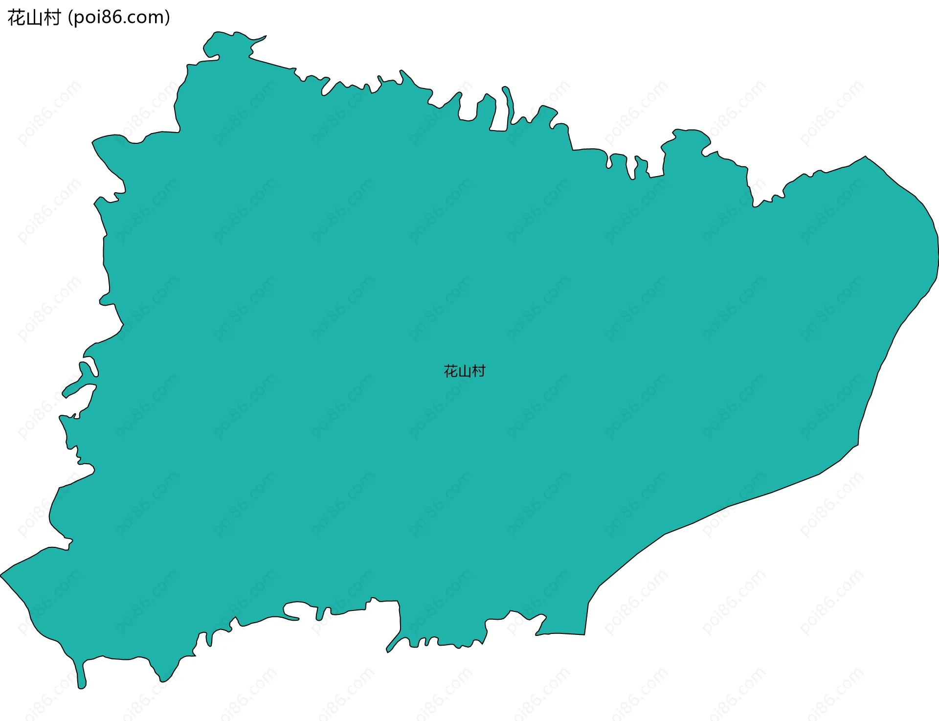花山村边界地图