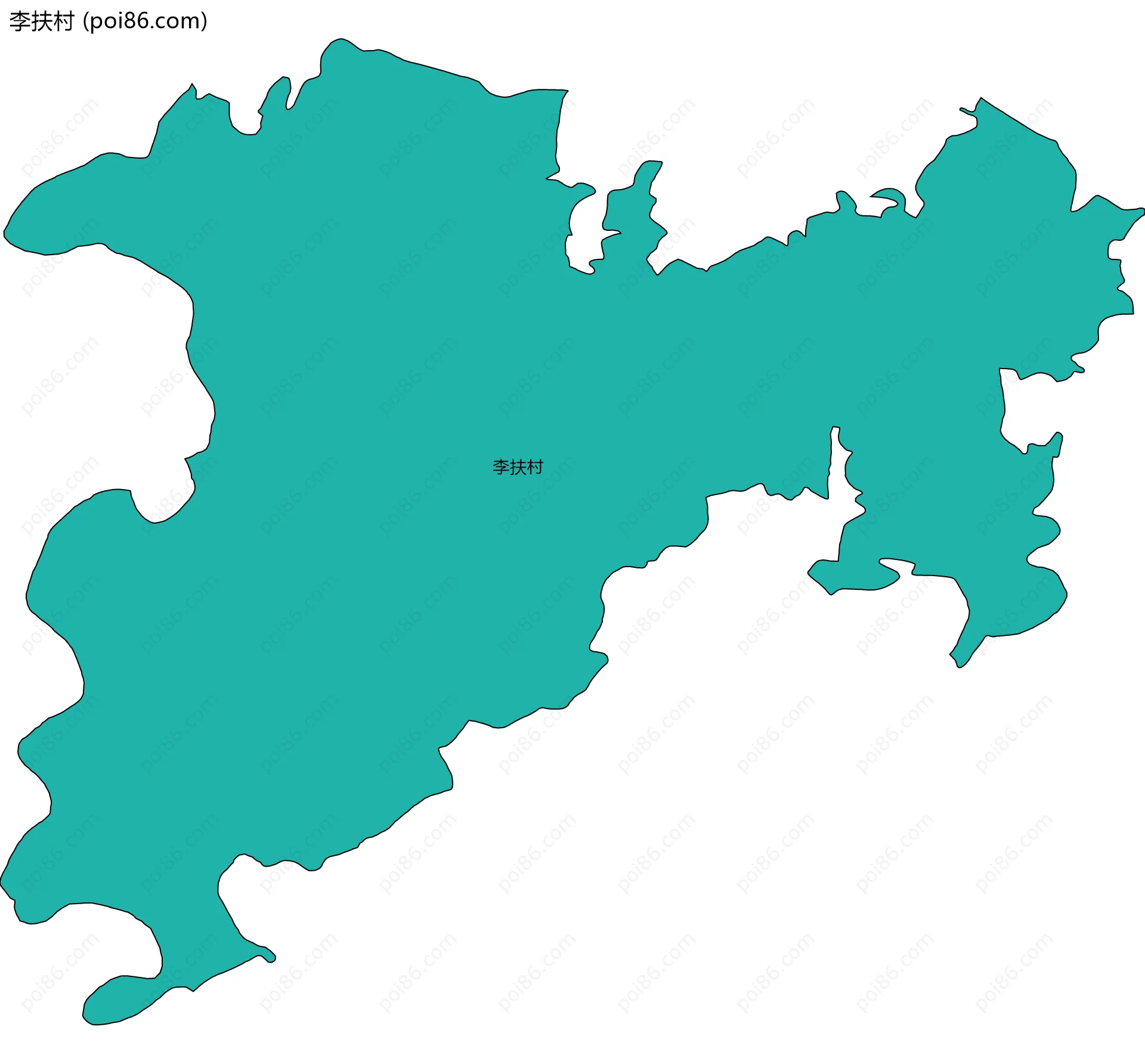 李扶村边界地图