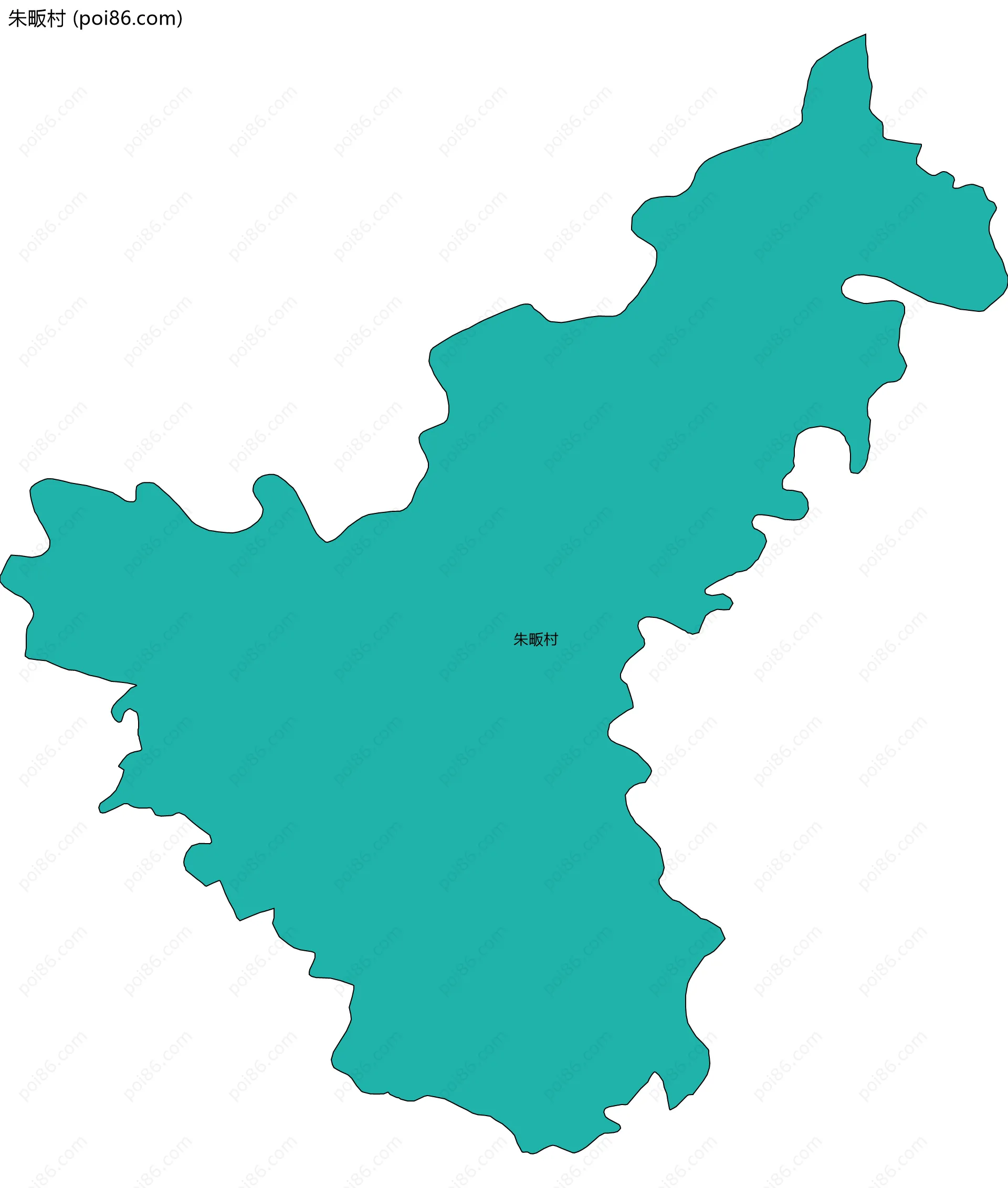 朱畈村边界地图