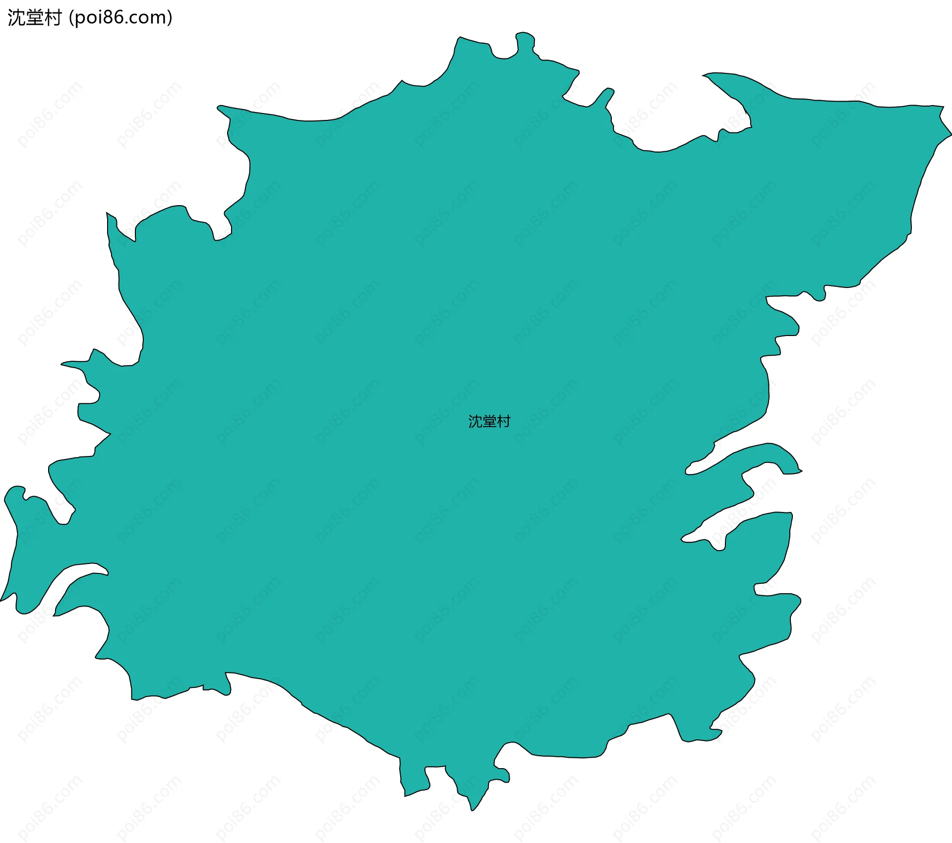 沈堂村边界地图