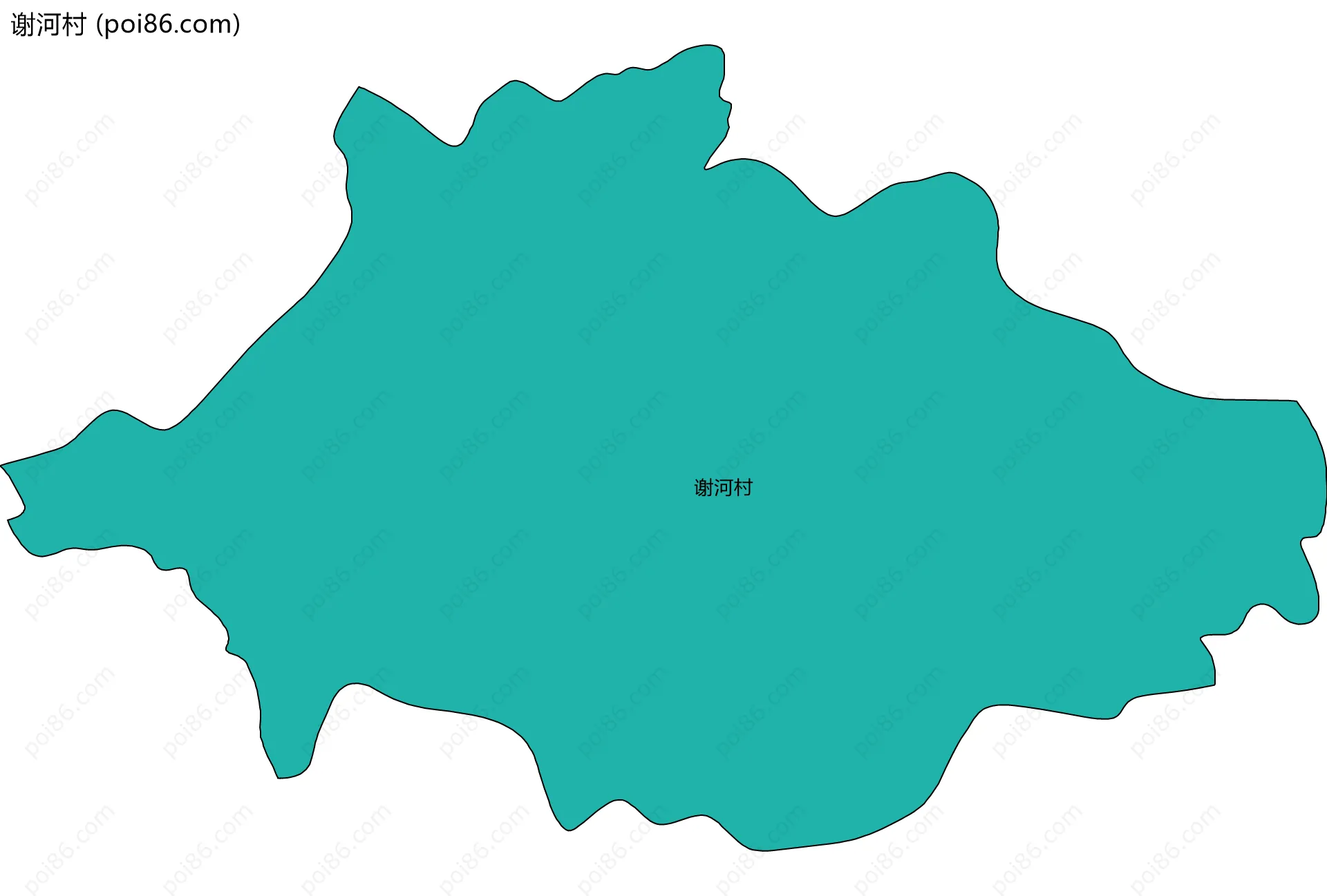 谢河村边界地图