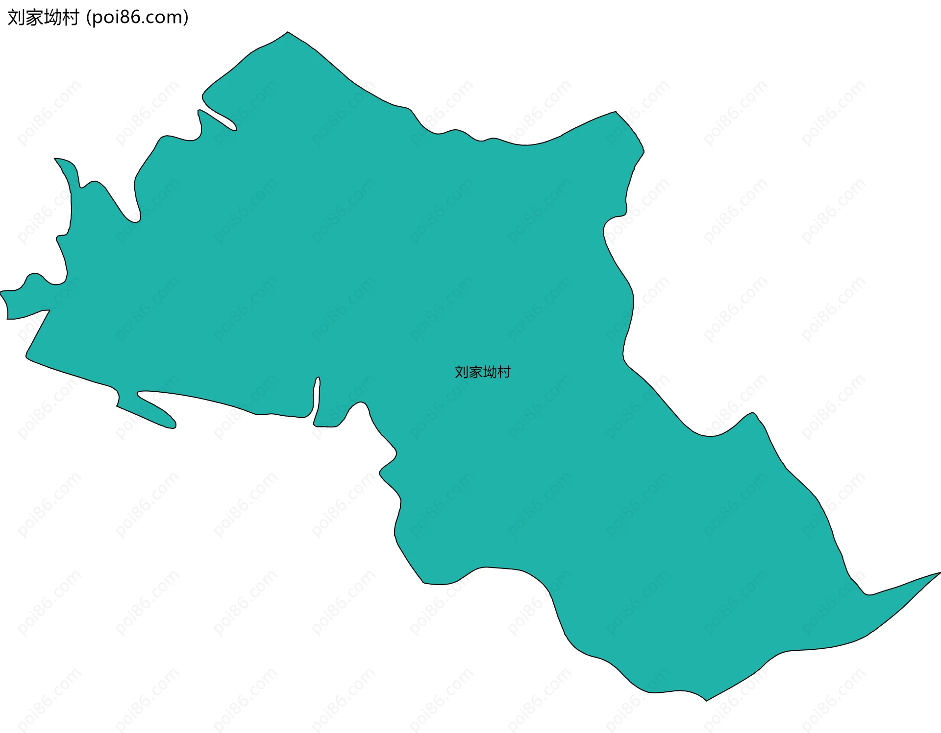 刘家坳村边界地图