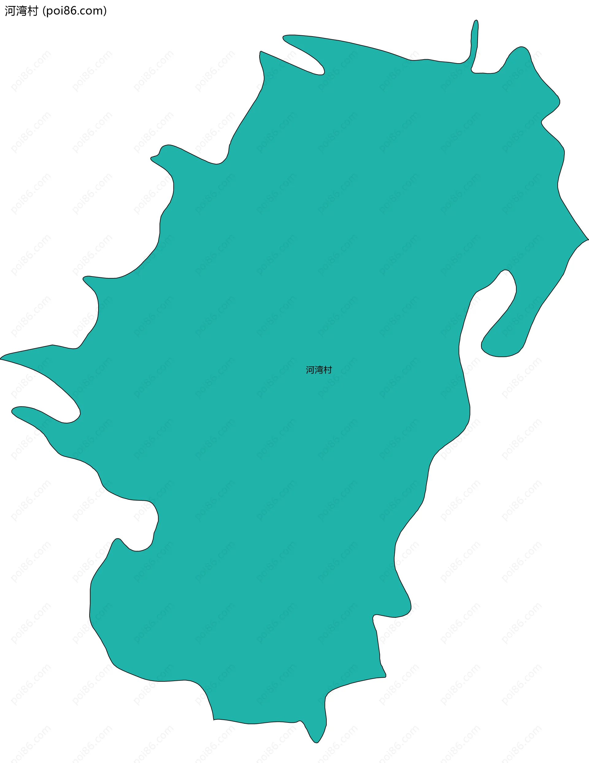 河湾村边界地图