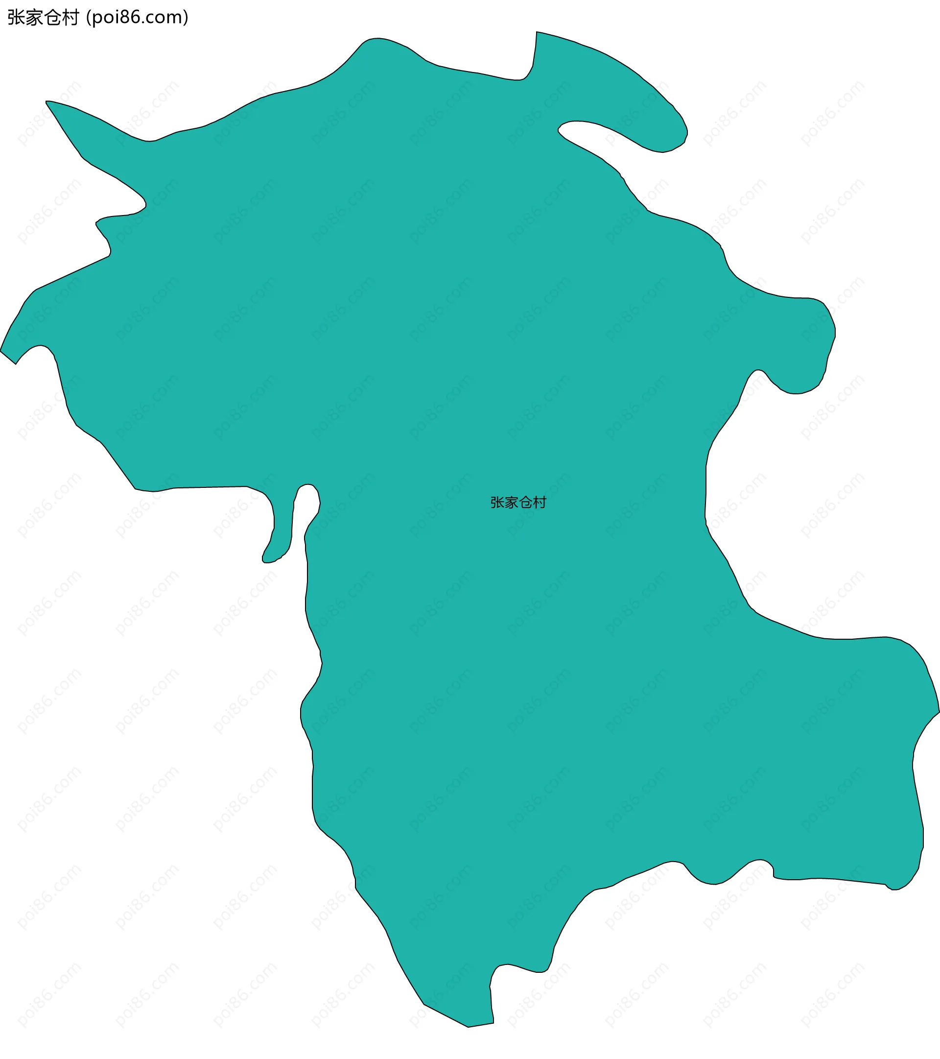 张家仓村边界地图