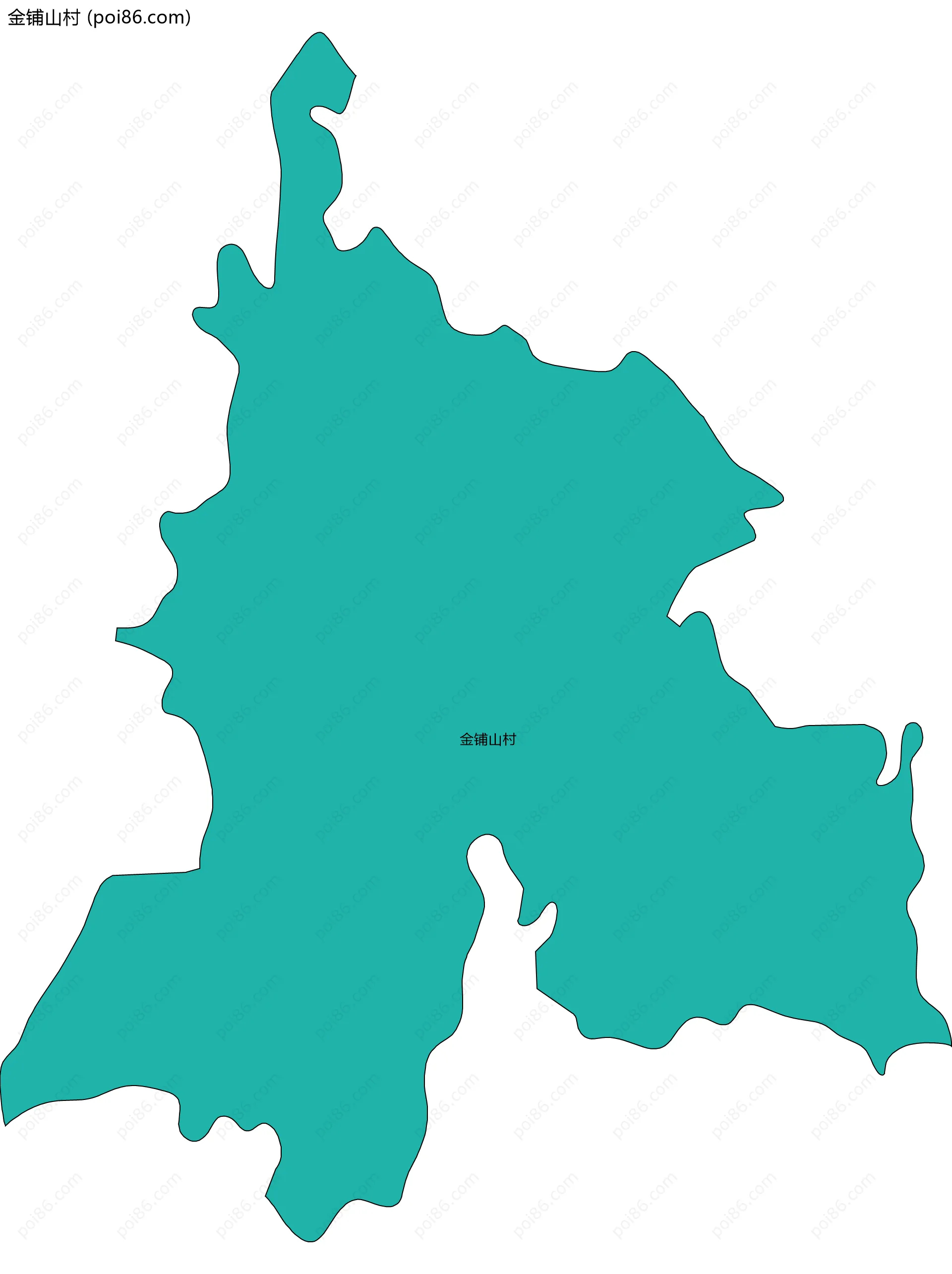 金铺山村边界地图