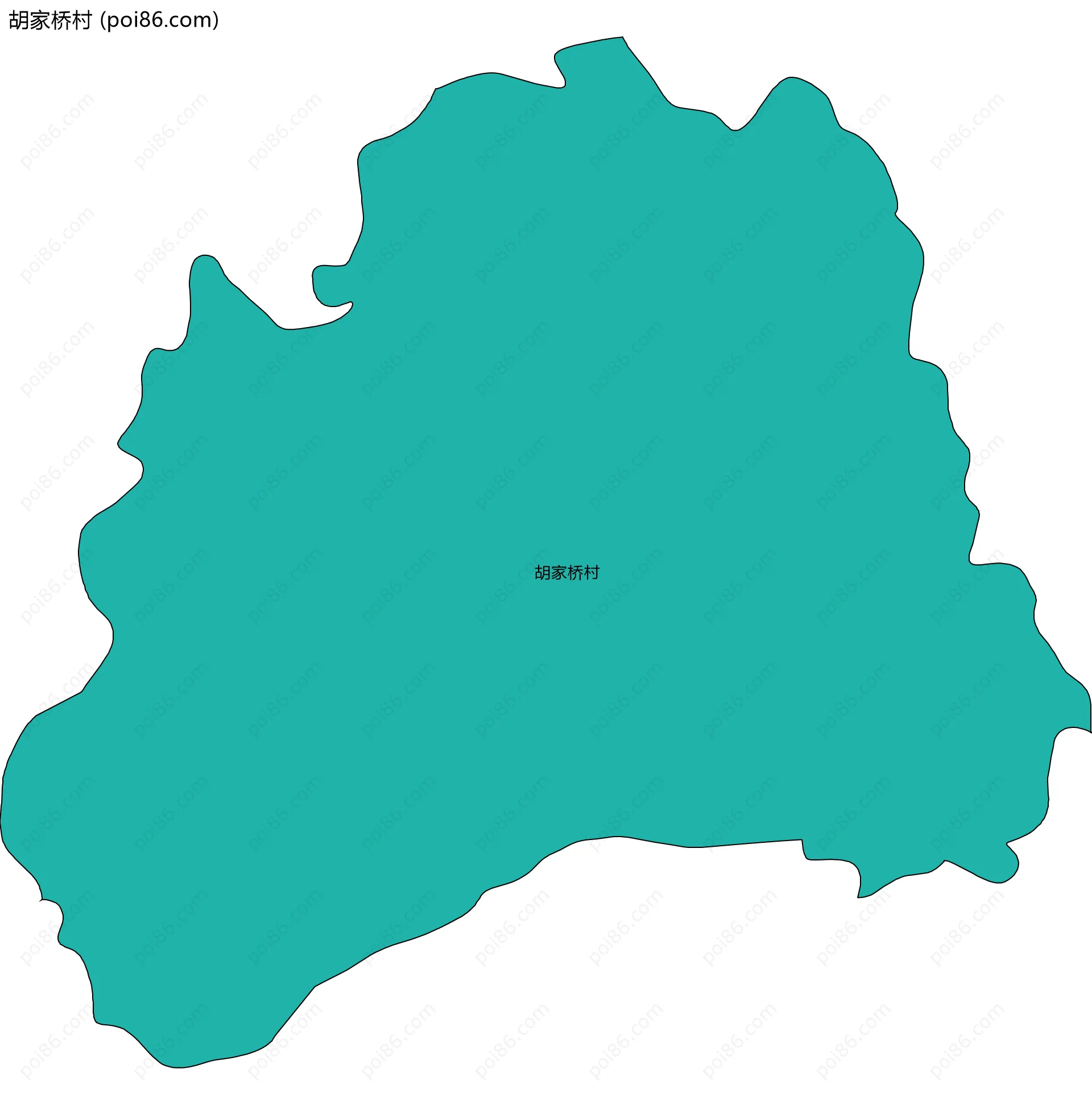 胡家桥村边界地图