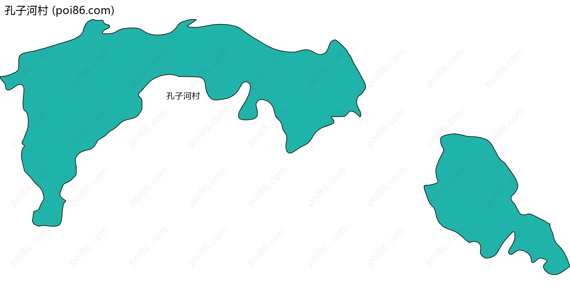 孔子河村边界地图
