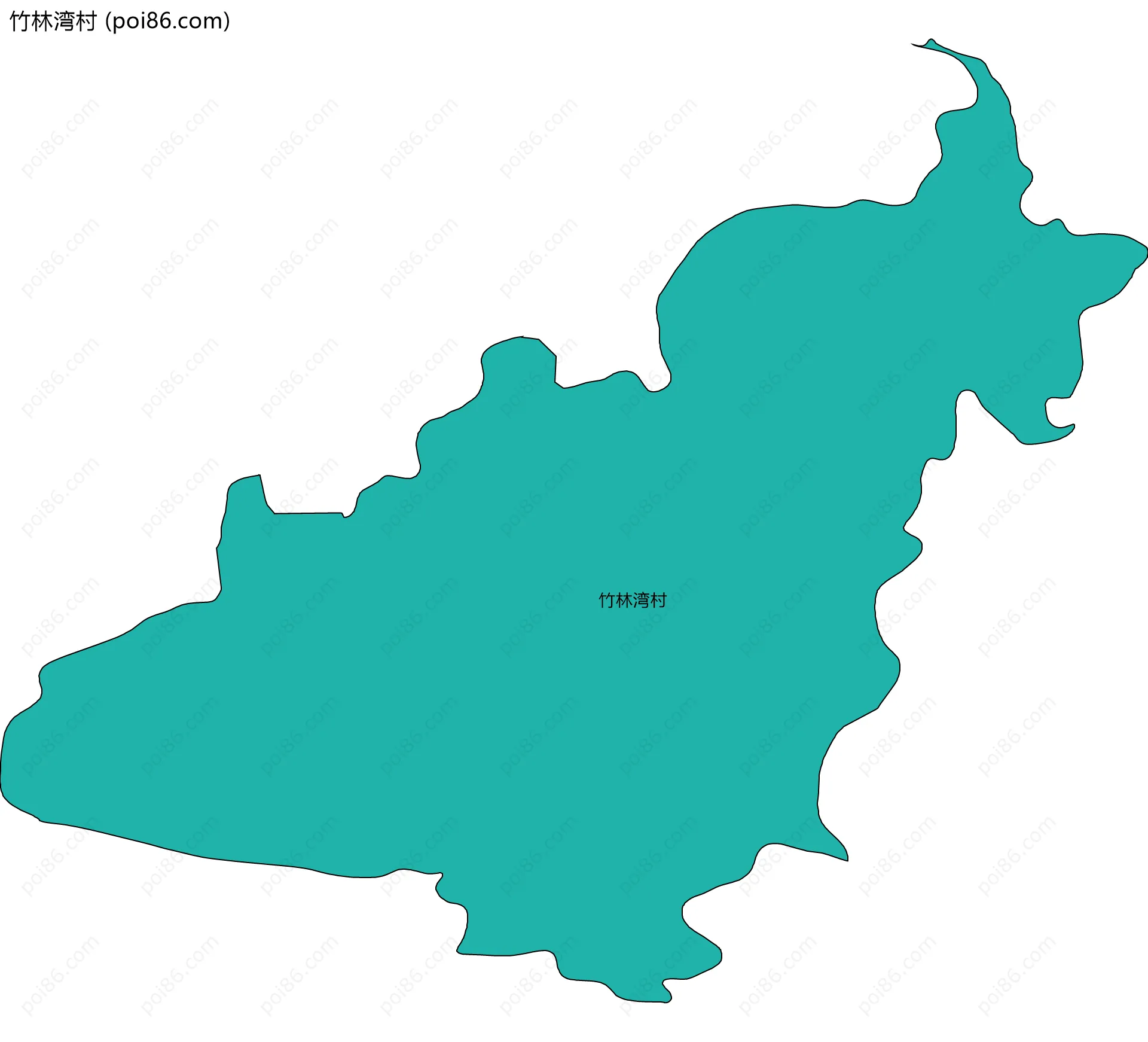 竹林湾村边界地图