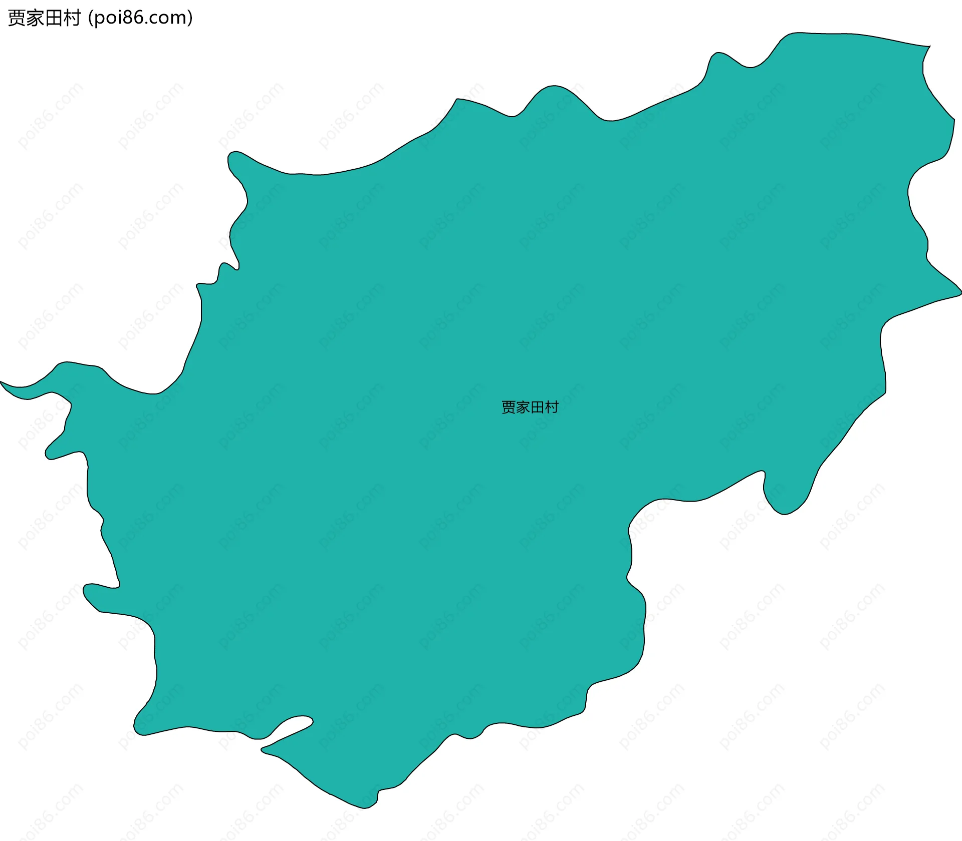 贾家田村边界地图