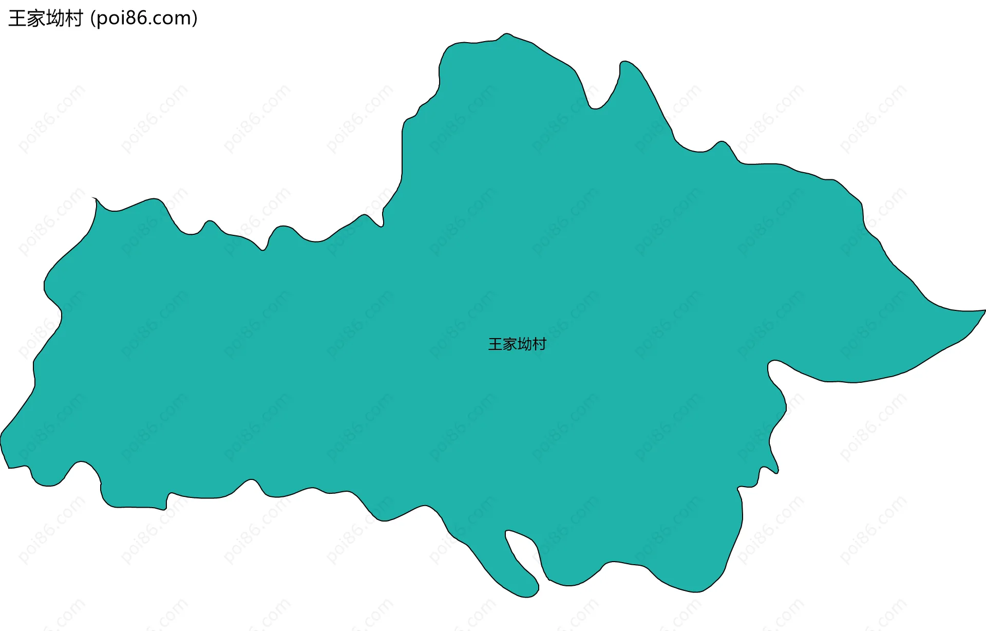 王家坳村边界地图