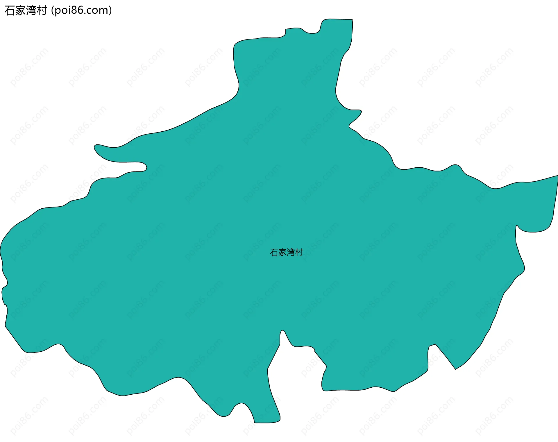 石家湾村边界地图